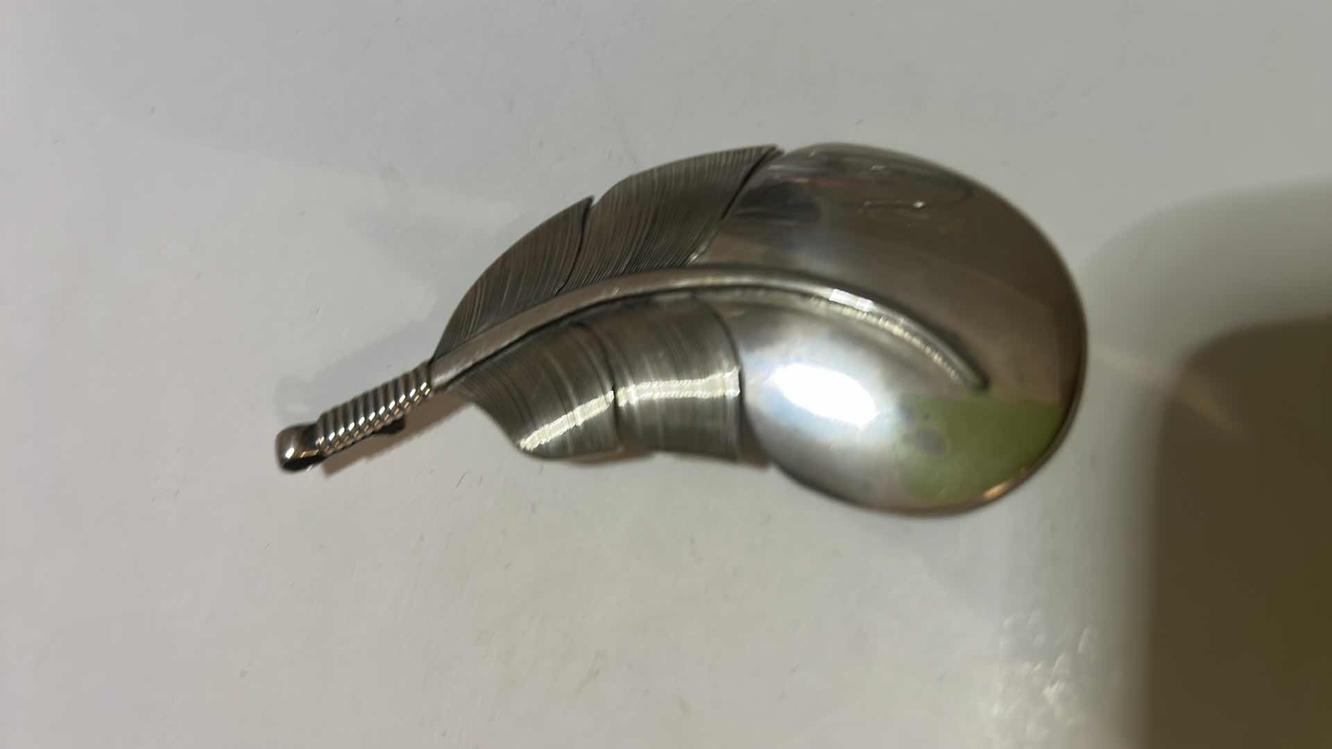 Photo 1 of FINE JEWELRY- .925 STERLING SILVER 3.5” LEAF PENDANT