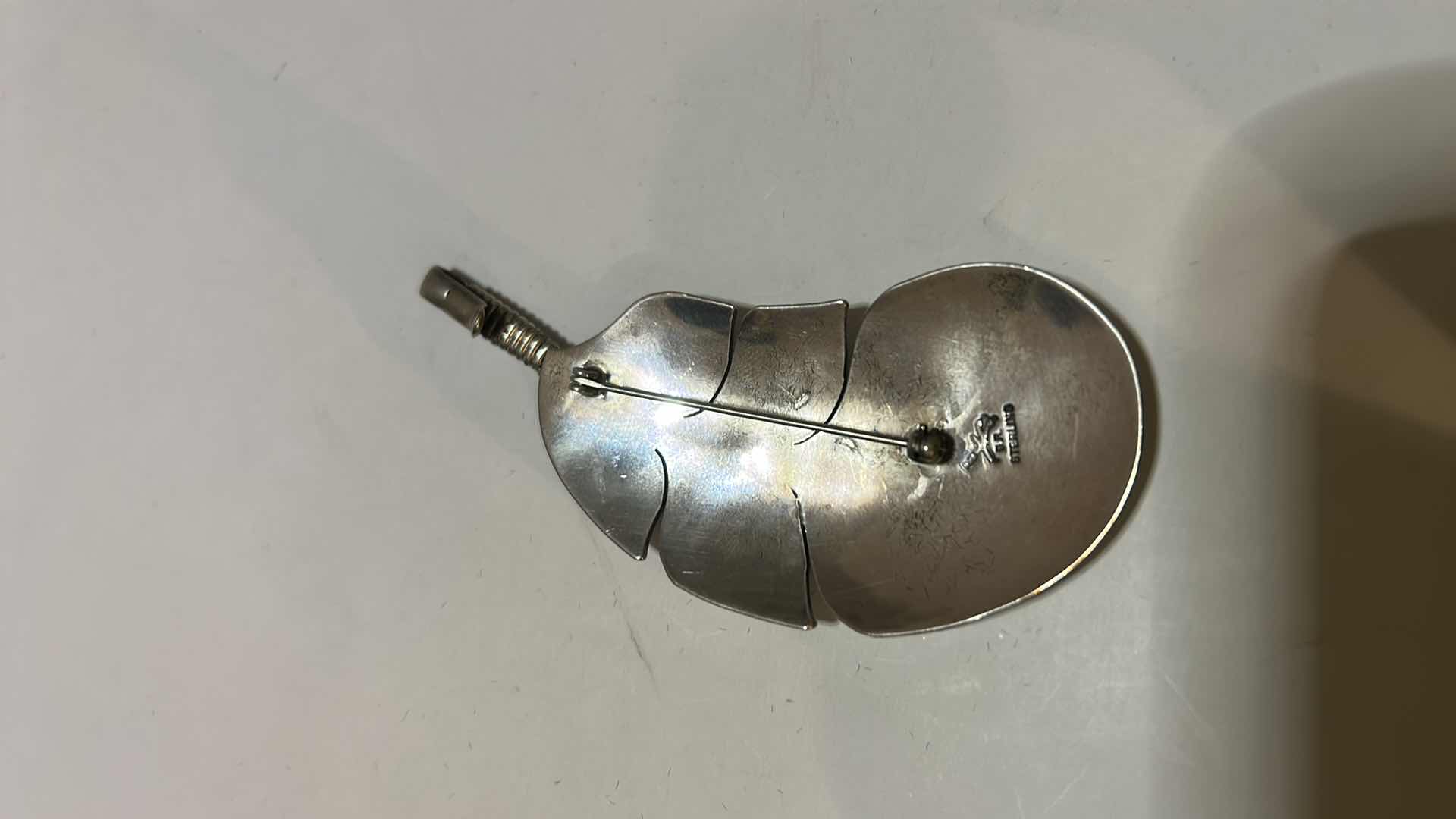 Photo 1 of FINE JEWELRY- .925 STERLING SILVER 3.5” LEAF PENDANT