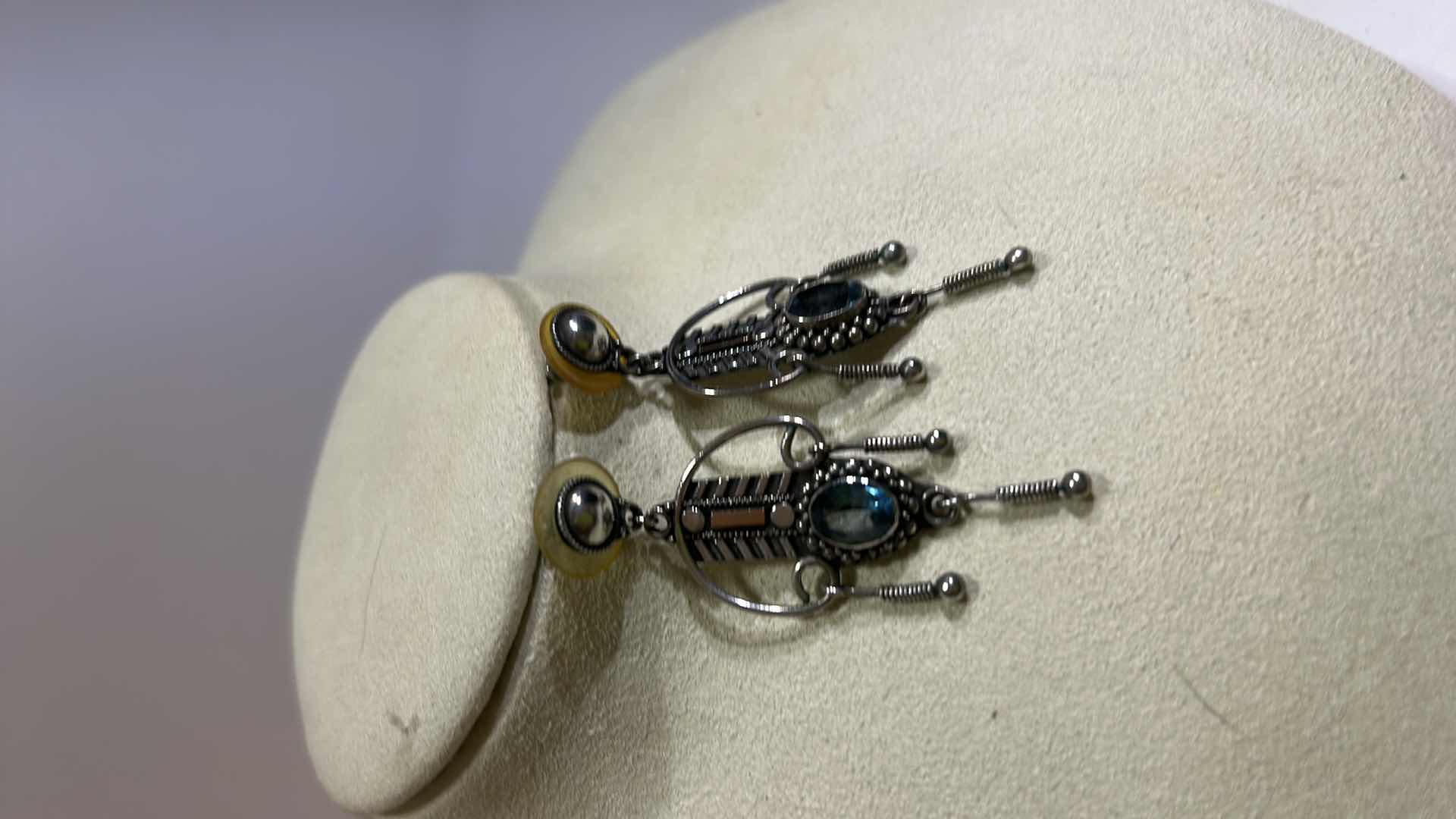 Photo 2 of FINE JEWELRY- .925 STERLING SILVER PIERCED EARRINGS