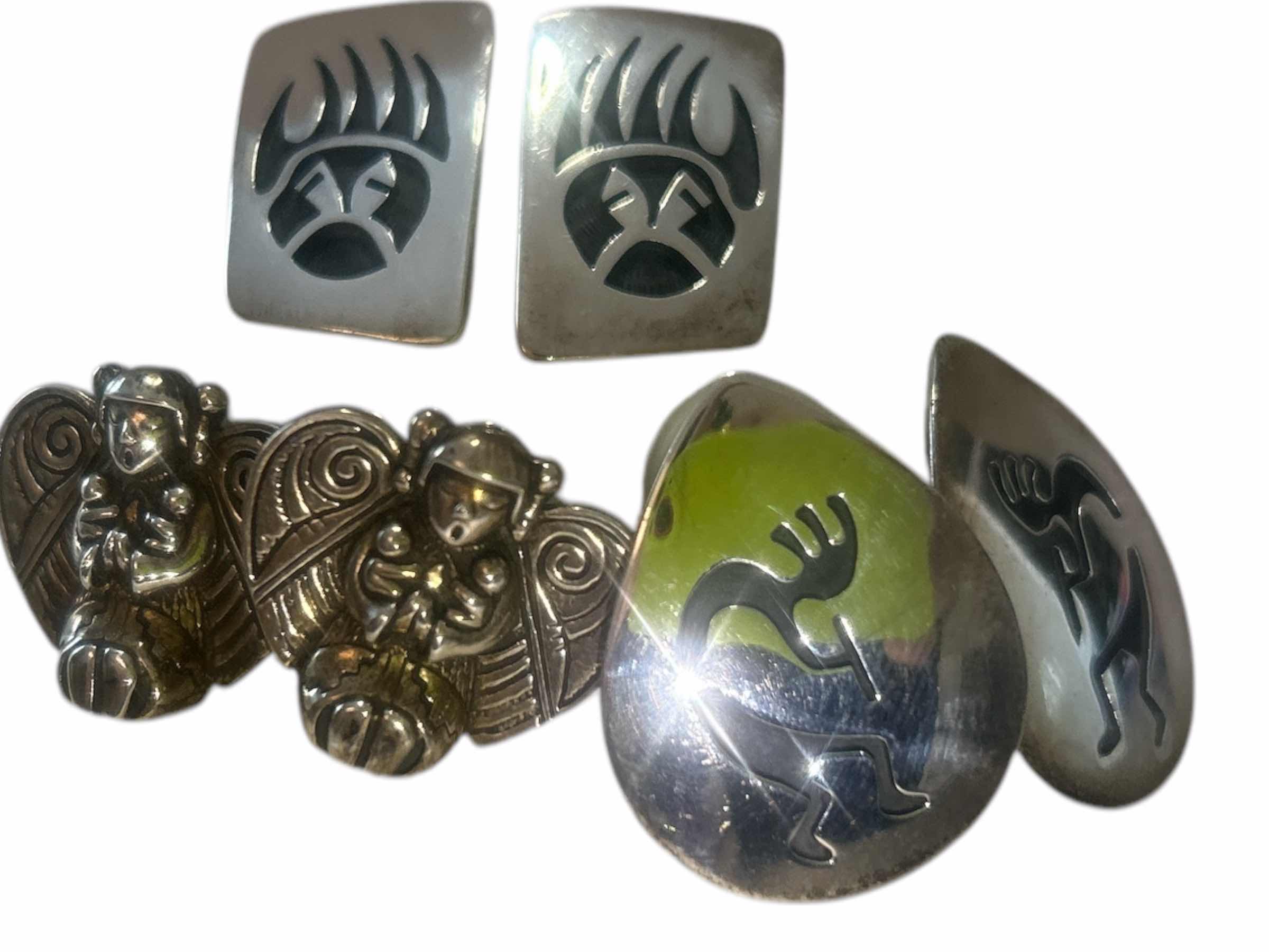 Photo 1 of FINE JEWELRY- 3 PAIRS .925 STERLING SILVER PIERCED EARRINGS