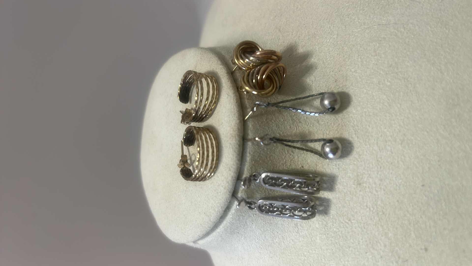 Photo 2 of 4 PAIRS SMALL PIERCED EARRINGS