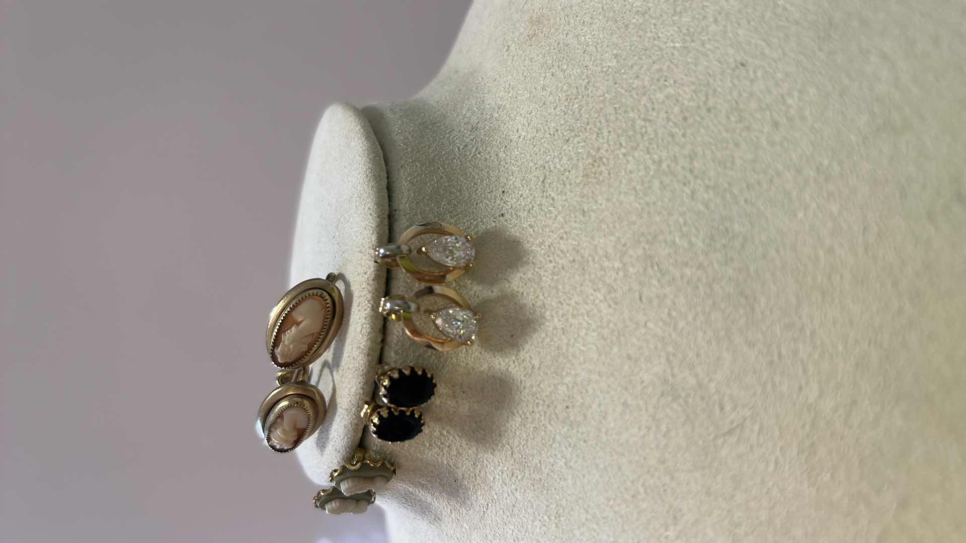 Photo 1 of 4 PAIRS TINY PIERCED EARRINGS (GOLD AND GOLD FILLED)