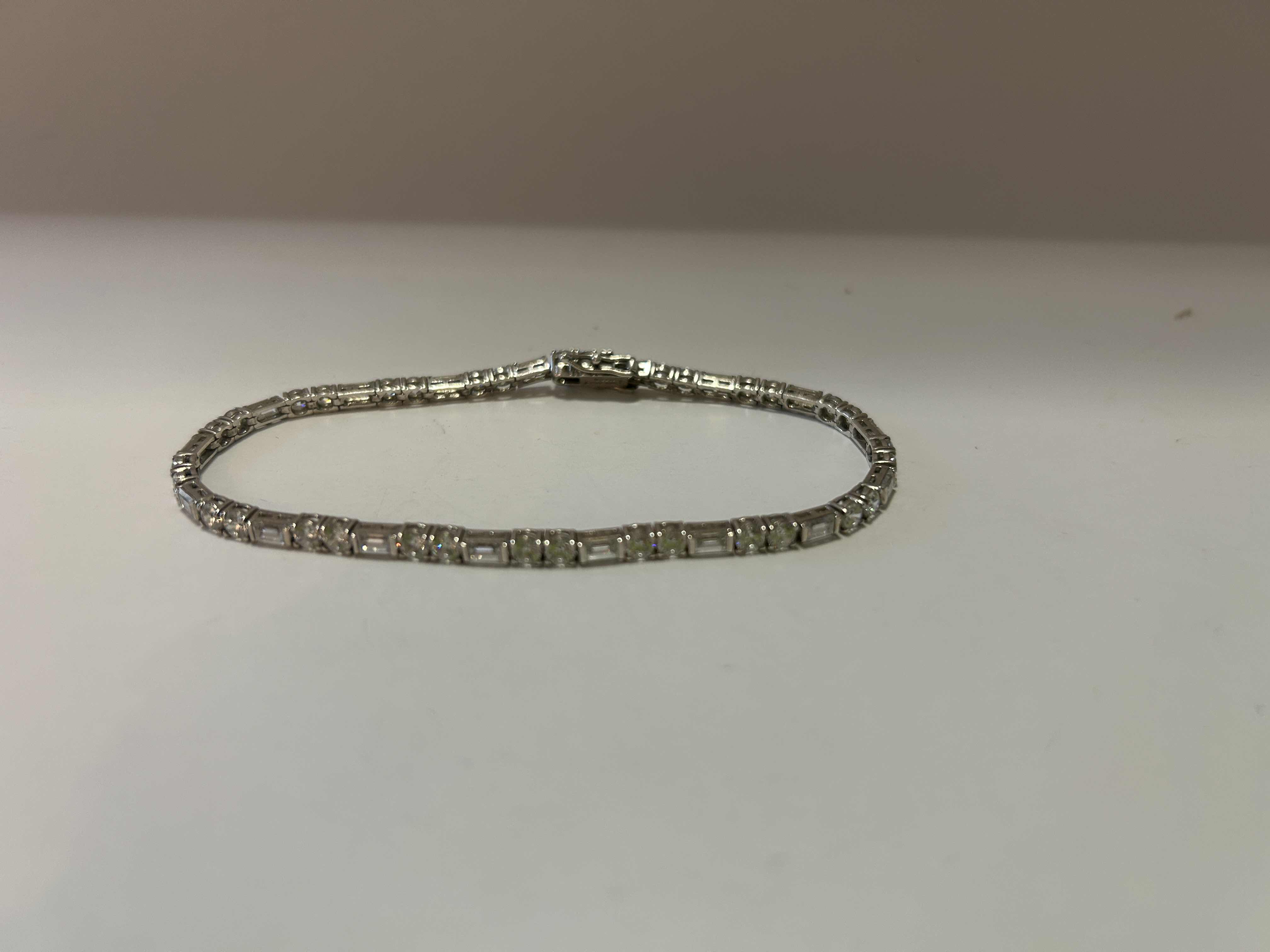 Photo 1 of FINE JEWELRY- .925 STERLING BRACELET WITH VIBRANT CZ