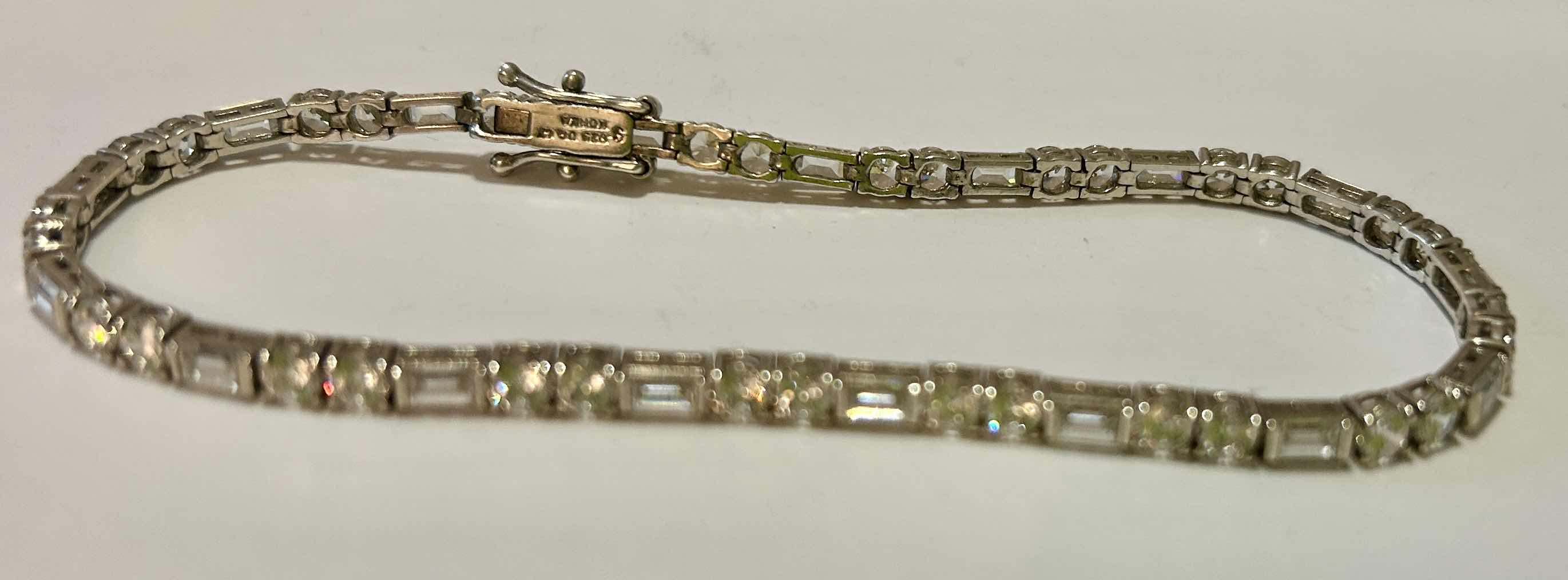 Photo 1 of FINE JEWELRY- .925 STERLING BRACELET WITH VIBRANT CZ