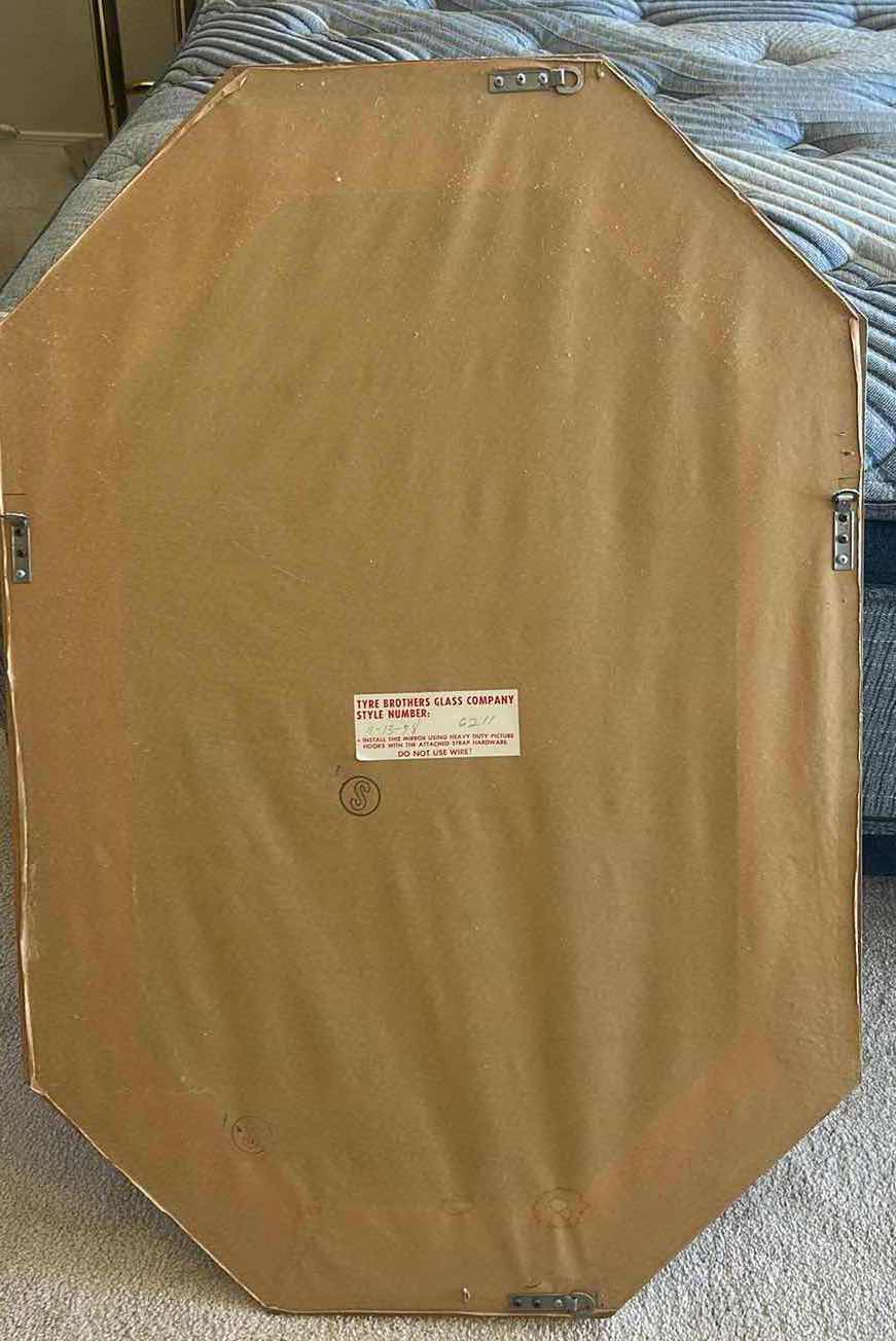 Photo 1 of VINTAGE OCTAGON  MIRROR 25 1/2” x H37 1/2”