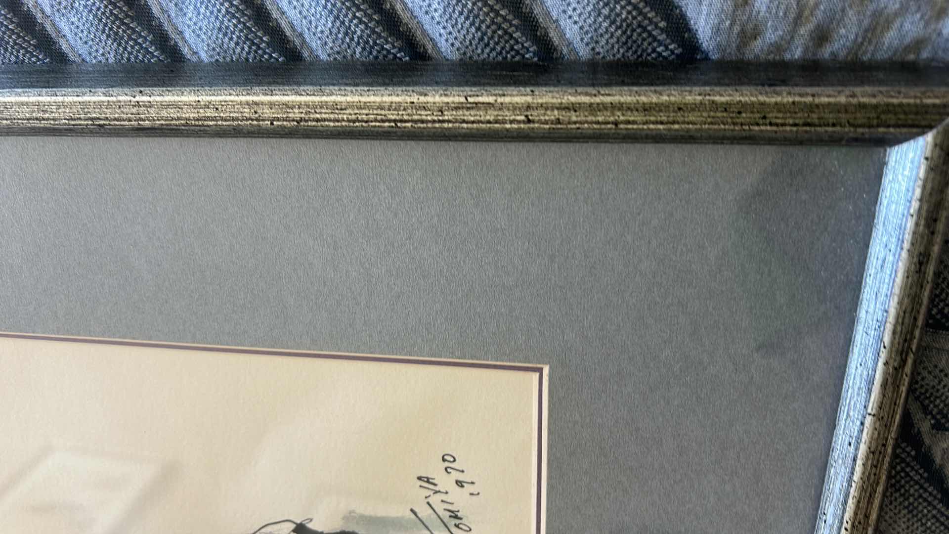 Photo 1 of SILVER FRAMED WOOD, WATERCOLOR SIGNED ARTWORK  18.75”  X H22 1/2”