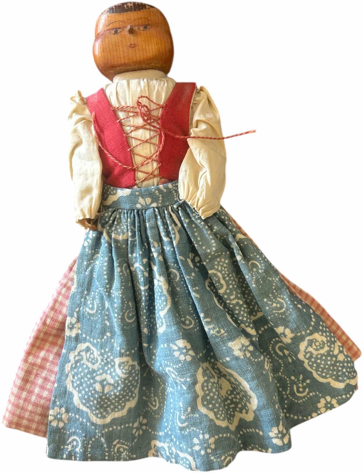 Photo 1 of HAND MADE WOODEN FOLK DOLL IN TRADITIONAL 9”