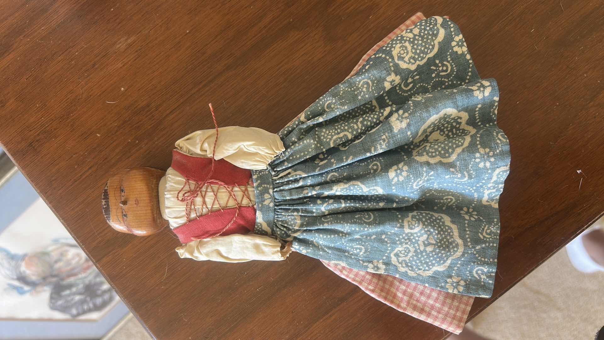 Photo 1 of HAND MADE WOODEN FOLK DOLL IN TRADITIONAL 9”