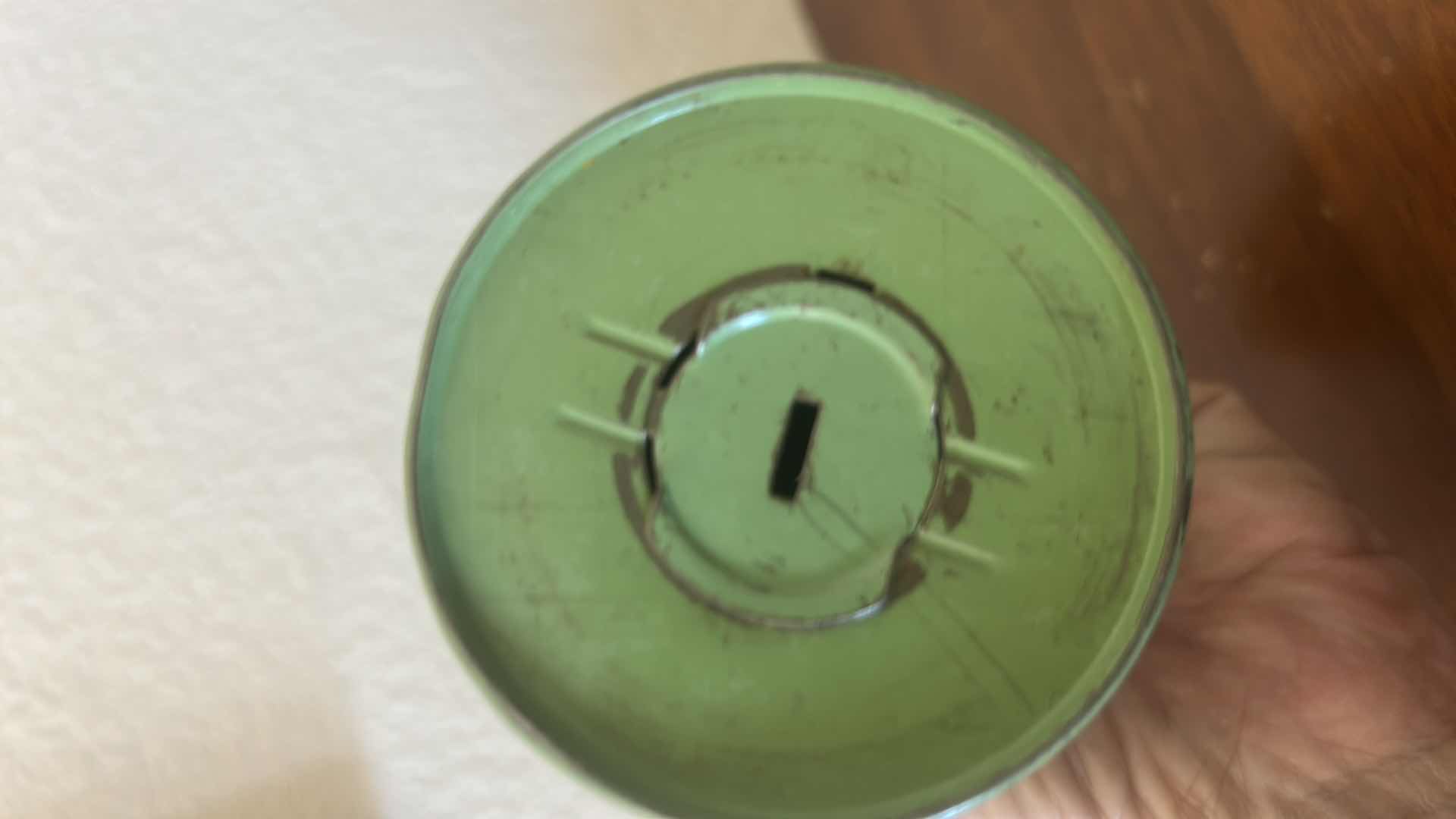 Photo 1 of VINTAGE 1930S SCARY TIN MECHANICAL CLOWN BANK WITH STOPPER. WORKING. H5.5”