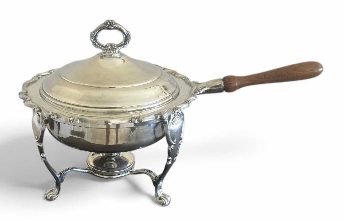 Photo 1 of B ROGERS SILVER PLATED CHAFING DISH AND PAN