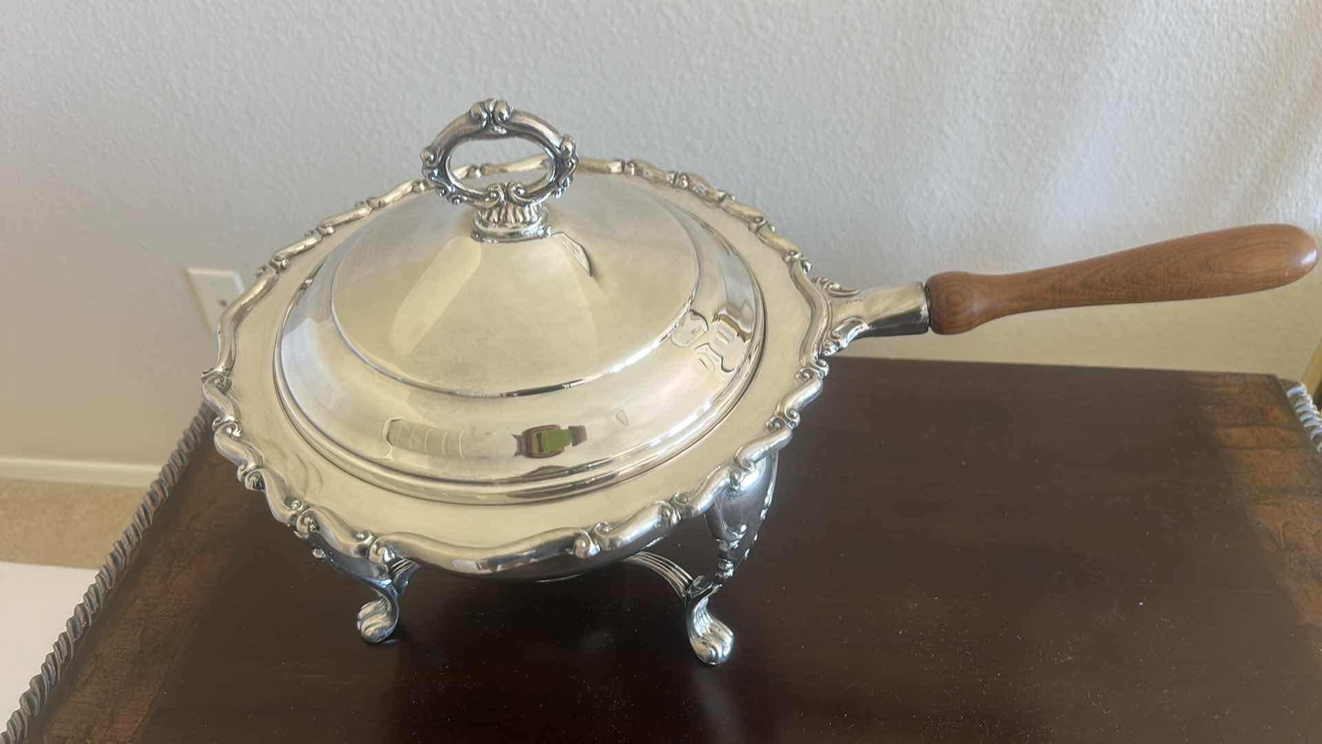 Photo 1 of B ROGERS SILVER PLATED CHAFING DISH AND PAN