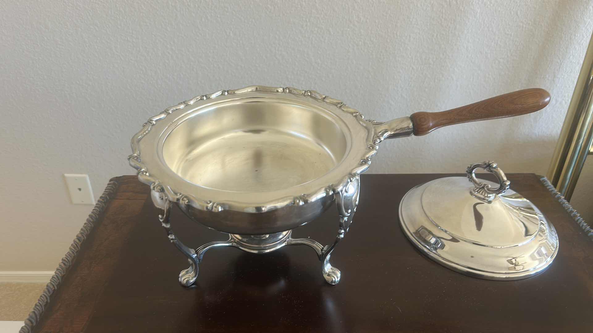 Photo 1 of B ROGERS SILVER PLATED CHAFING DISH AND PAN