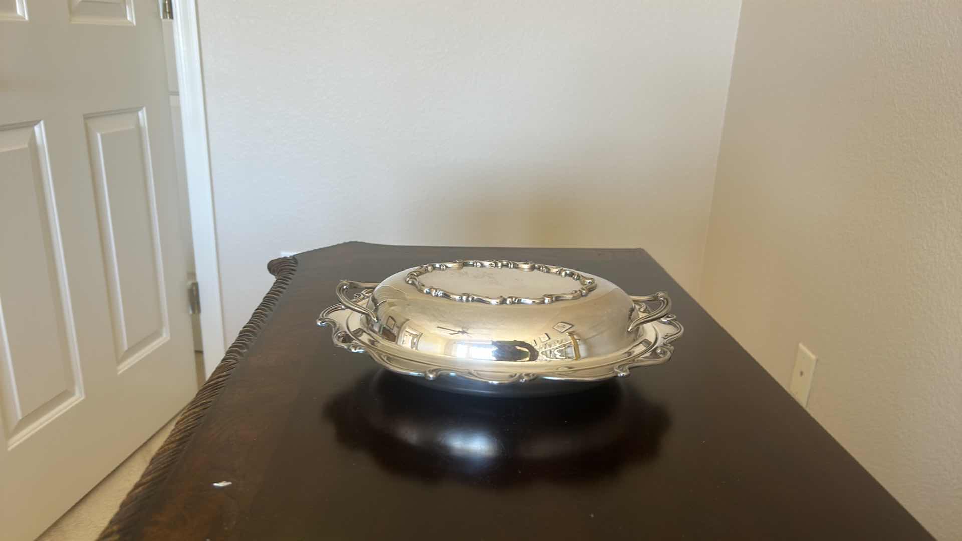 Photo 1 of INTERNATIONAL SILVER COMPANY SILVER PLATED SERVING DISH WITH LID 12” x H9 1/2”