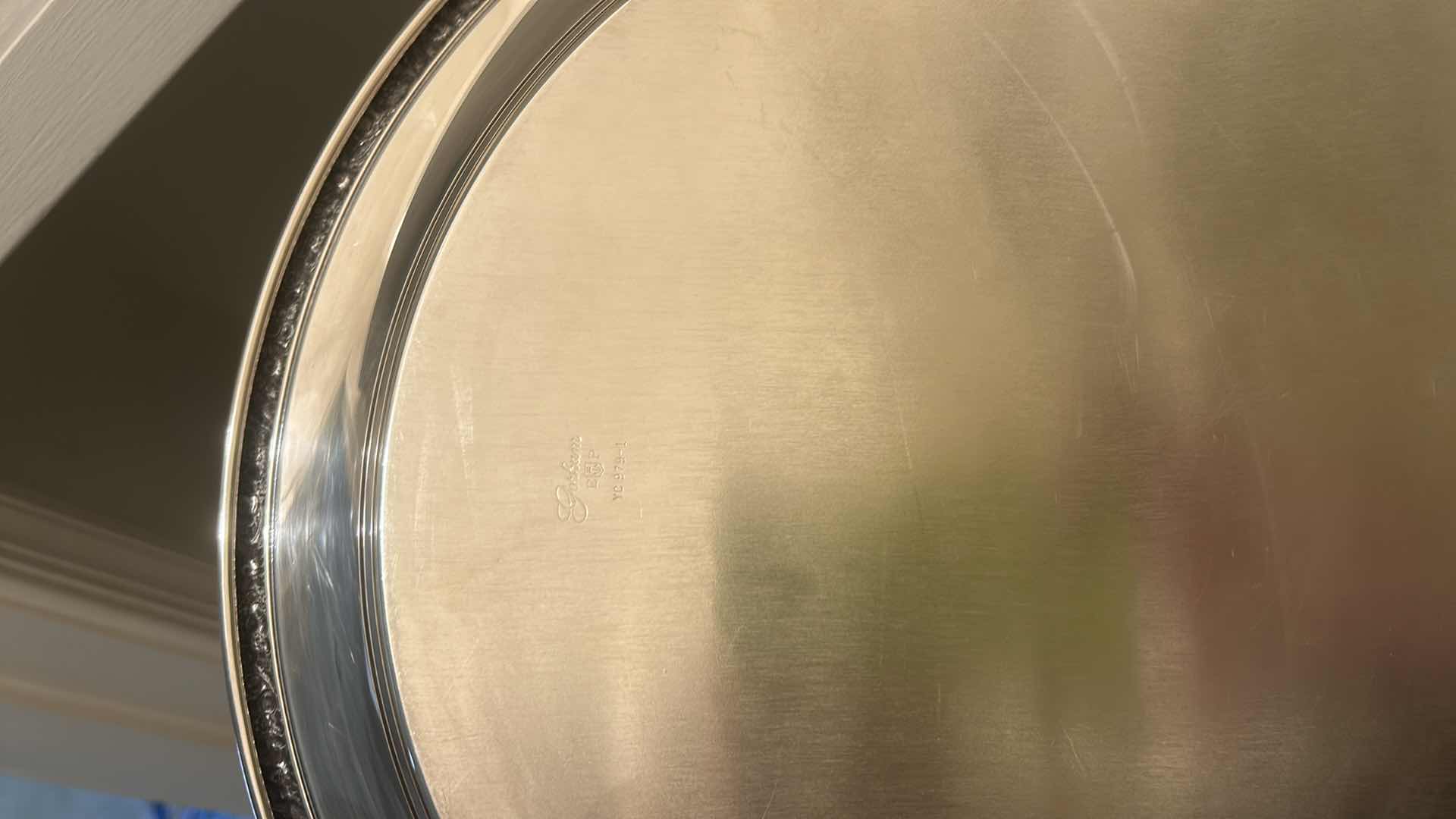 Photo 1 of GORHAM 14” SILVER 30TH ANNIVERSARY PLATE/TRAY