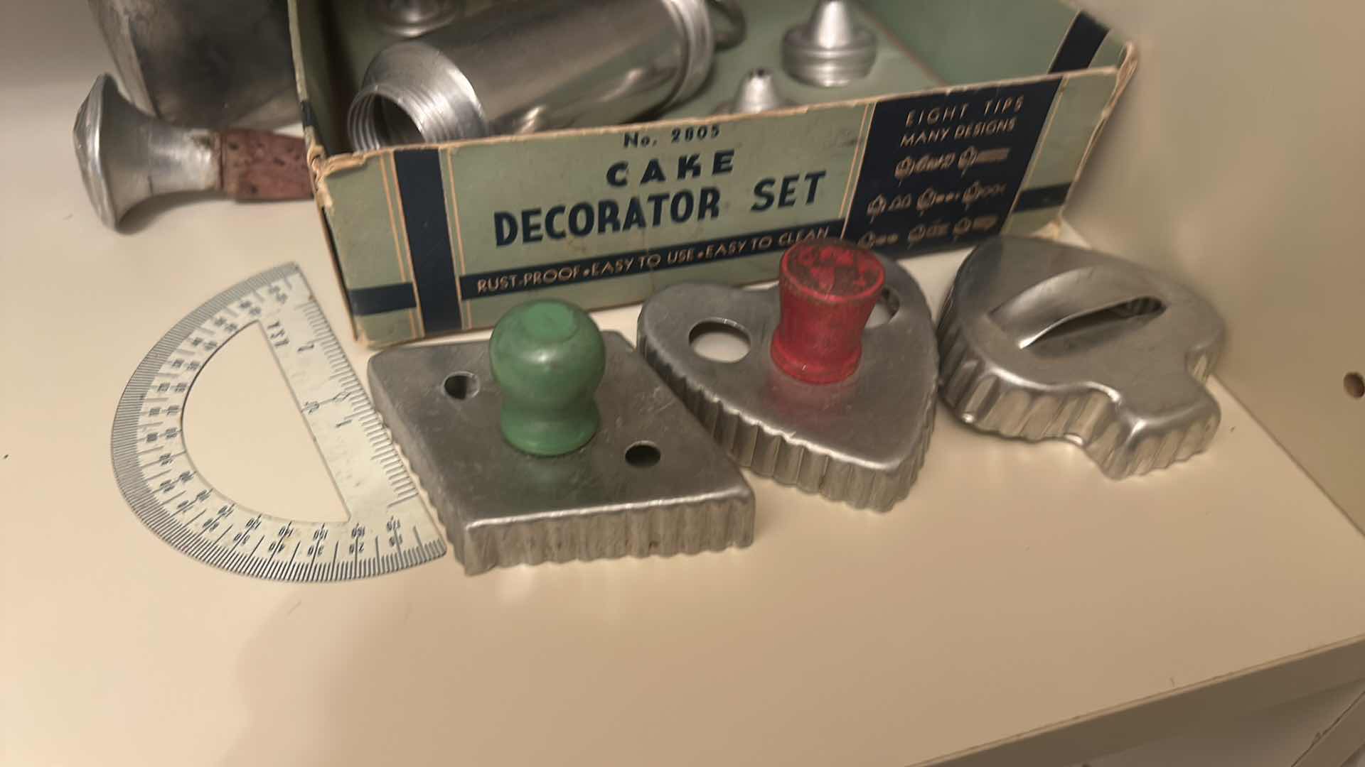 Photo 1 of VINTAGE CAKE SET, COOKIE CUTTERS AND MORE