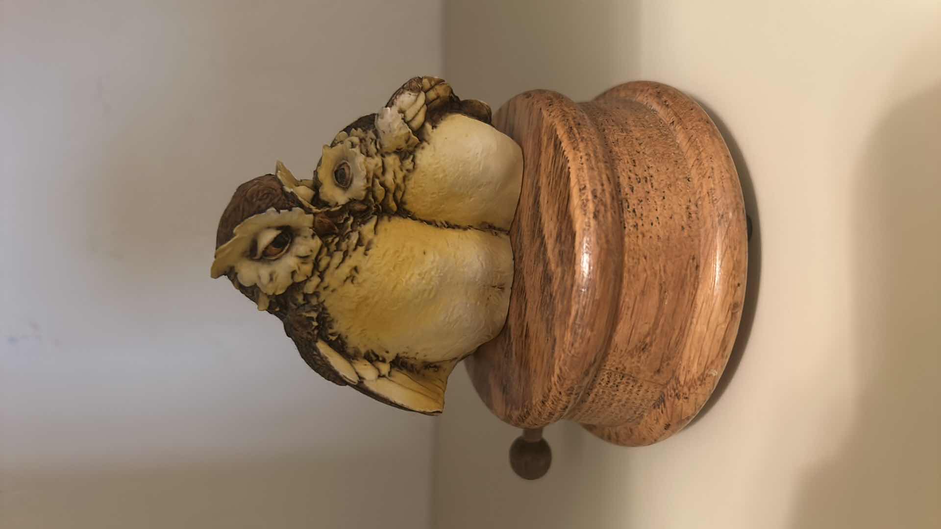 Photo 1 of VINTAGE NEEDLEPOINT OWL TEA TOWEL AND OWL MUSIC BOX