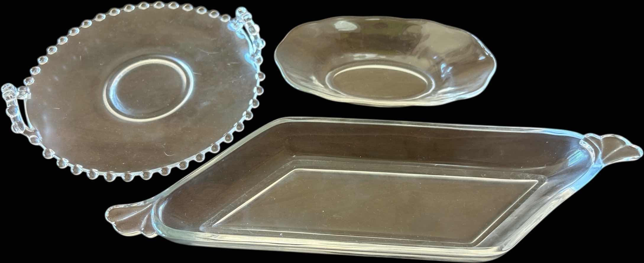 Photo 1 of 3 VINTAGE GLASS PIECES (LONGEST 13.5”)