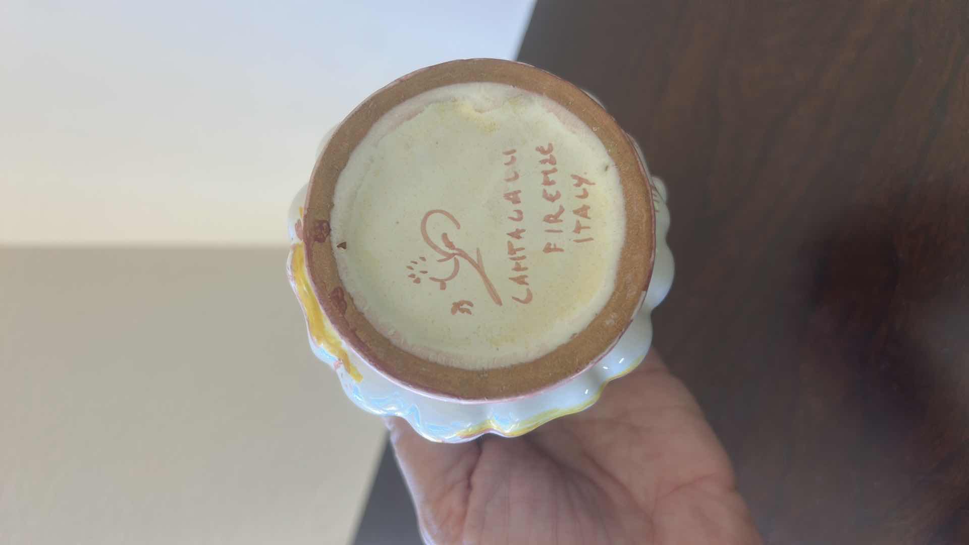 Photo 1 of FIRENZE ITALY SIGNED PORCELAIN HAND PAINTED CREAMER