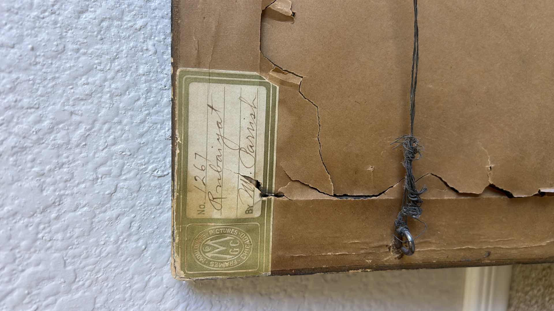 Photo 1 of VINTAGE WOOD FRAMED VOLCHROME PRINT  of Maxfield Parrish's "The Rubaiyat".  ARTWORK 33” x 11”.