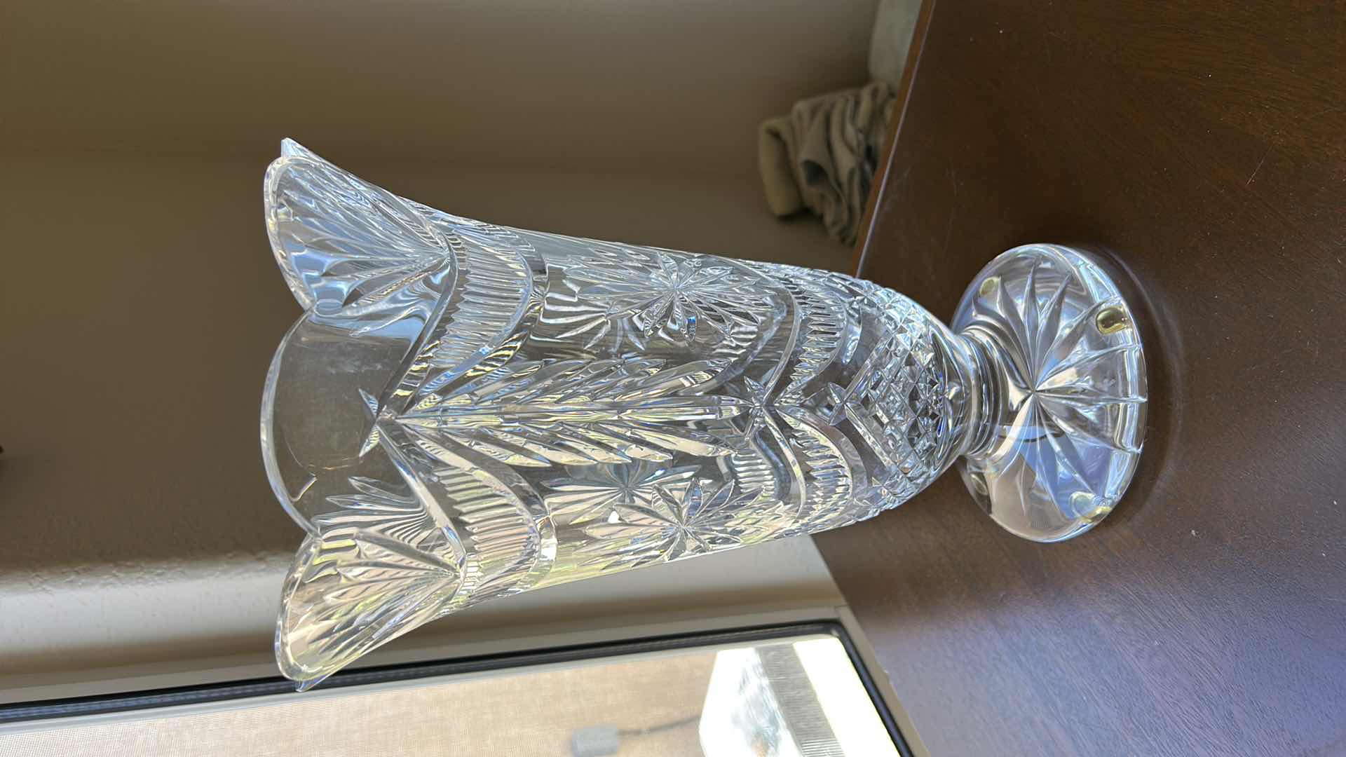 Photo 1 of WATERFORD CRYSTAL “WINTER WONDERLAND” CRYSTAL VASE, LIMITED EDITION  DESIGNERS GALLERY COLLECTION  1865/4500 H14.25” $600