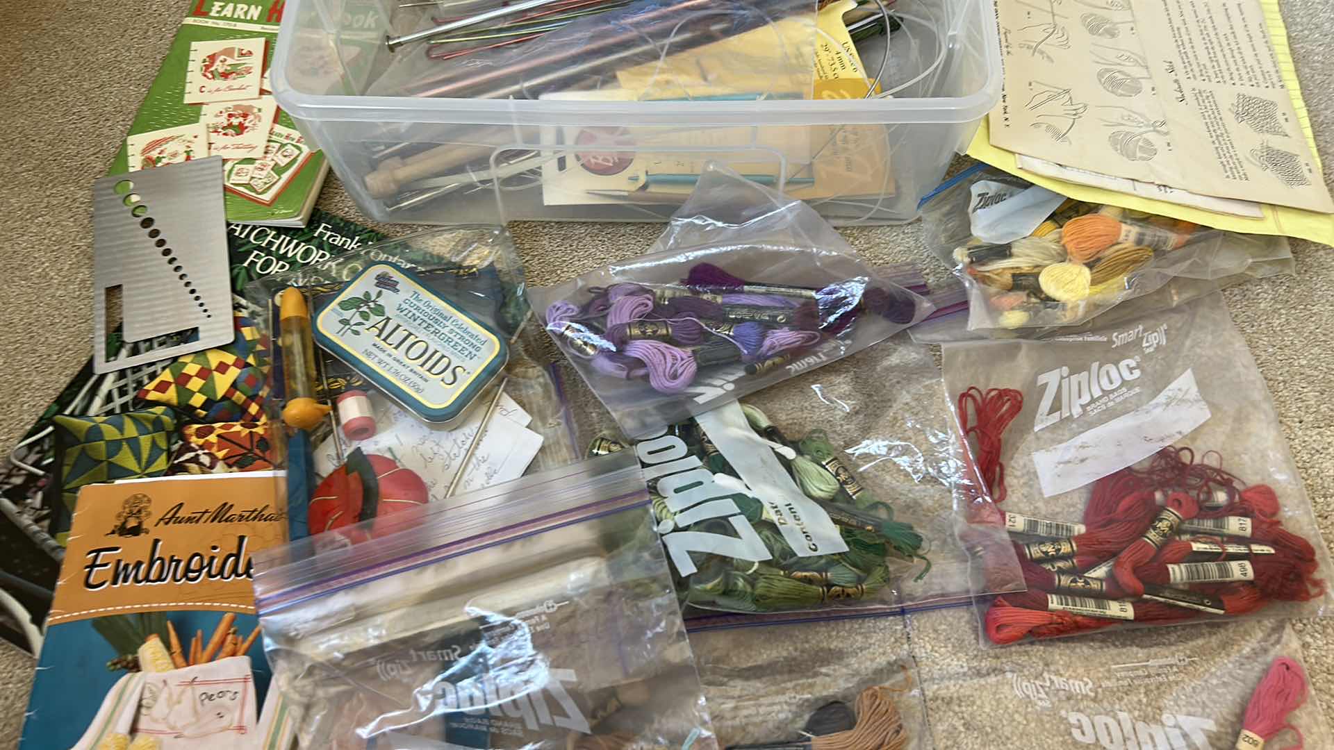 Photo 1 of EMBROIDERY, NEEDLEPOINT AND KNITTING SUPPLIES