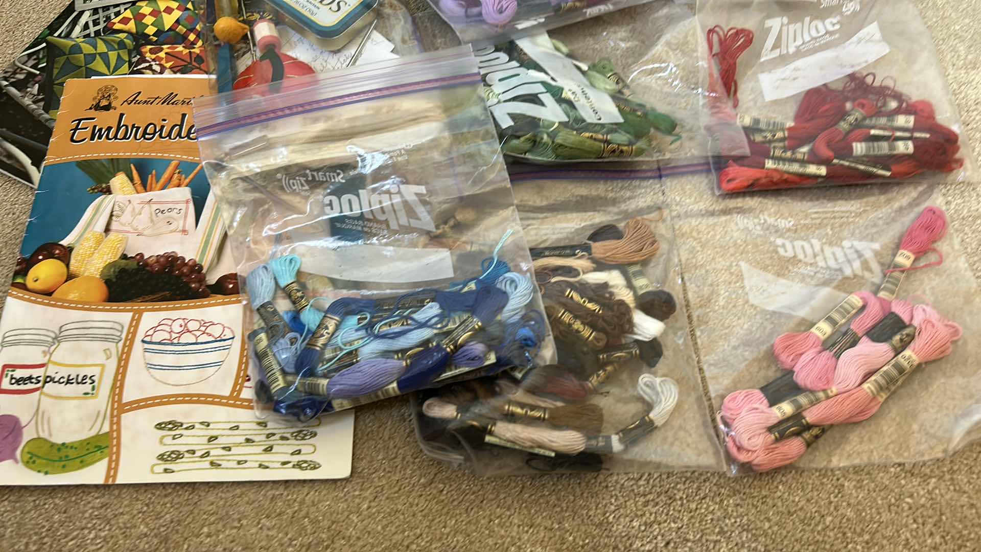 Photo 1 of EMBROIDERY, NEEDLEPOINT AND KNITTING SUPPLIES