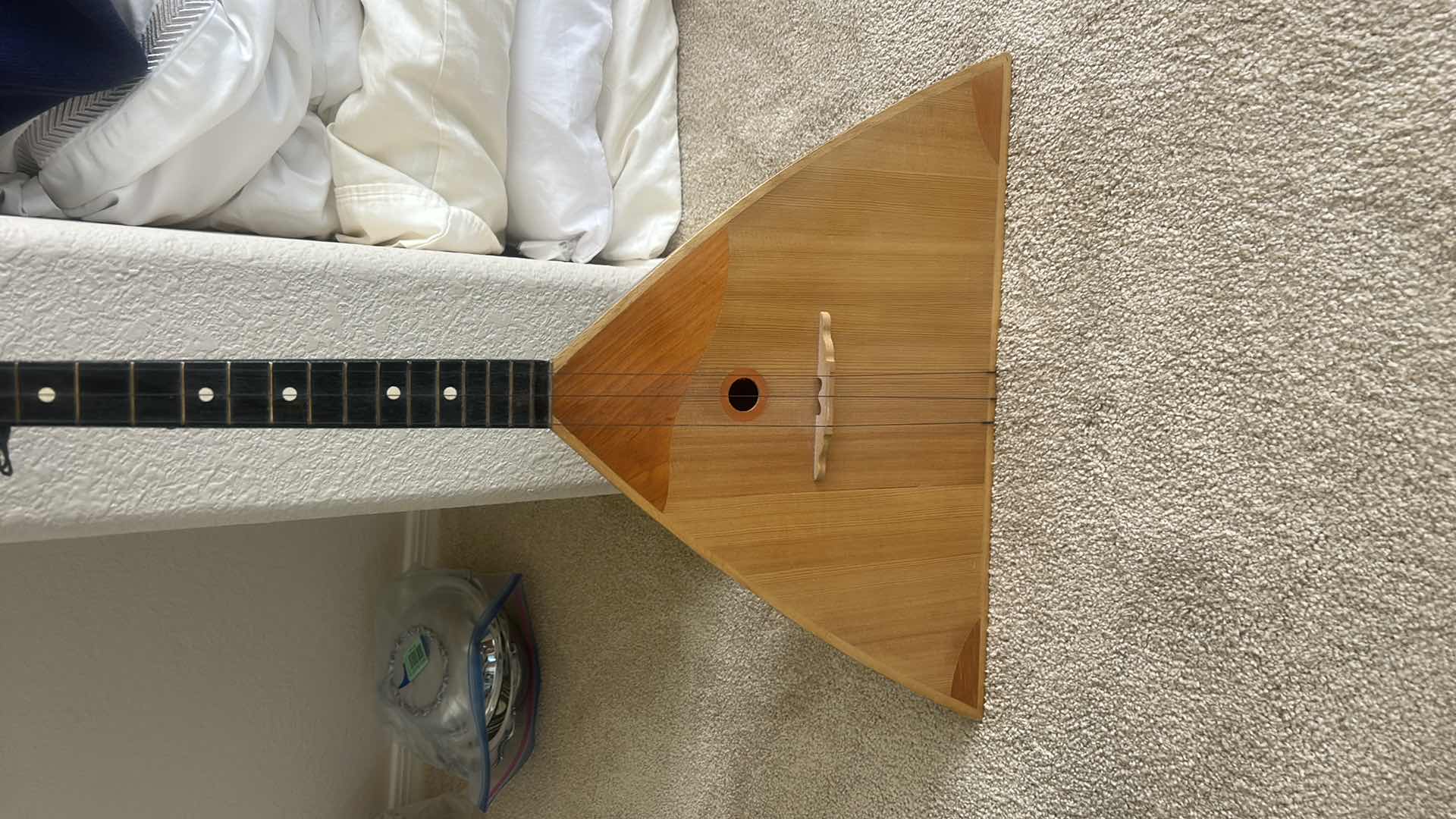 Photo 1 of BALALAIKA STRINGED INSTRUMENT FROM RUSSIA PURCHASED IN ST PETERSBURG IN 1972