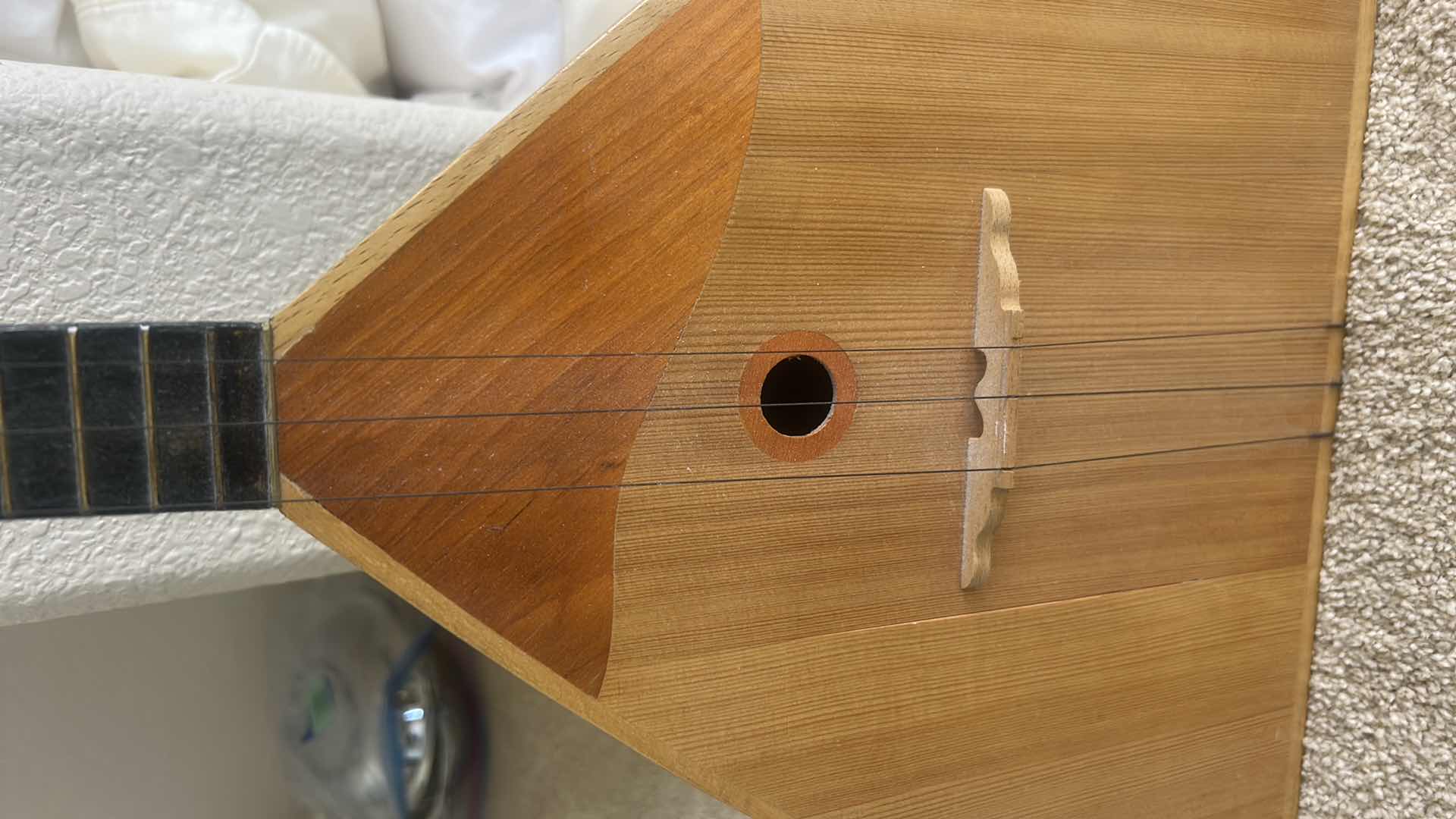 Photo 1 of BALALAIKA STRINGED INSTRUMENT FROM RUSSIA PURCHASED IN ST PETERSBURG IN 1972