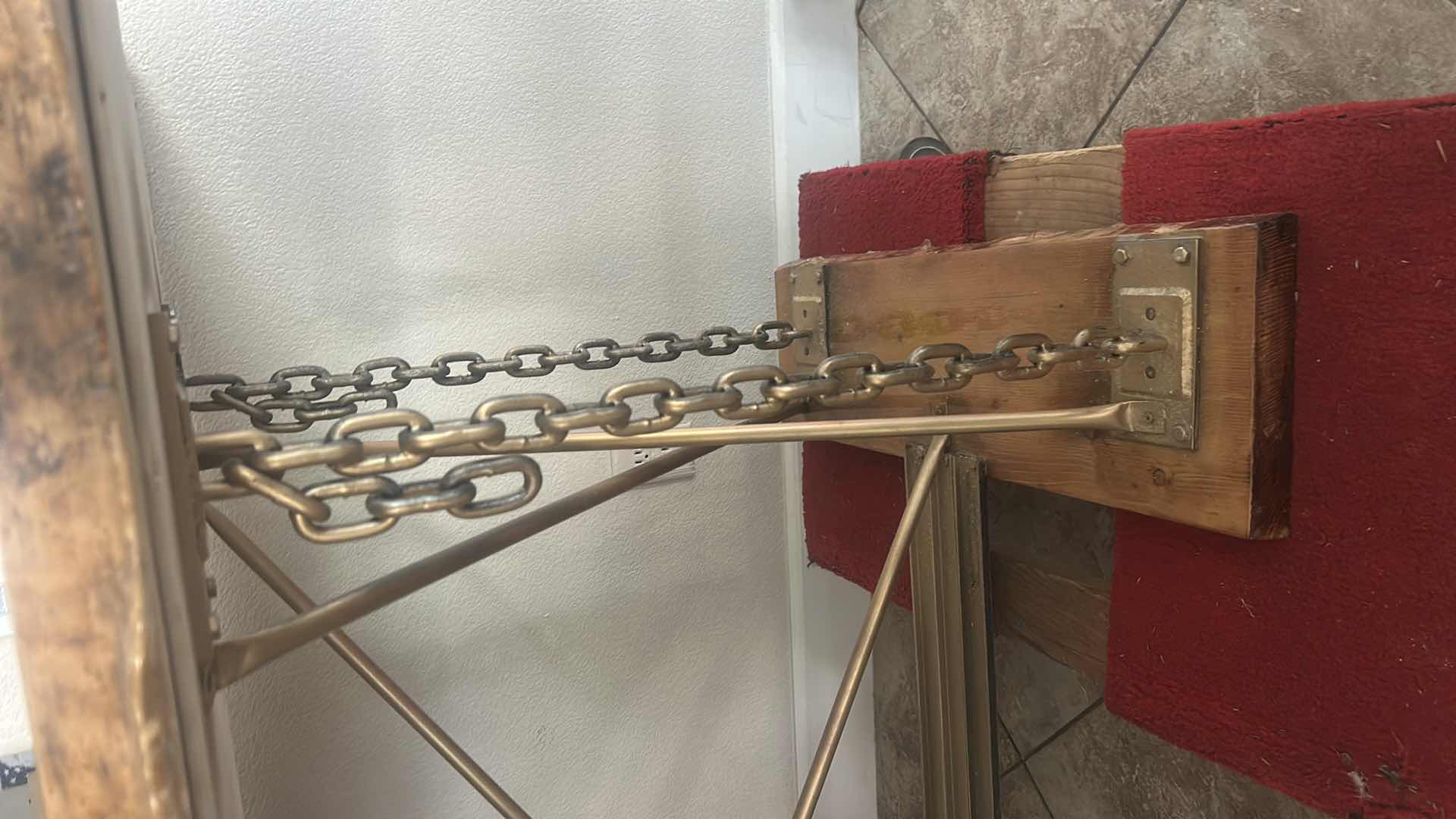 Photo 7 of CUSTOM LIVE EDGE PINE WOOD TABLE EPOXY TOP WITH CHAIN LEGS 74” x 36” x H30”