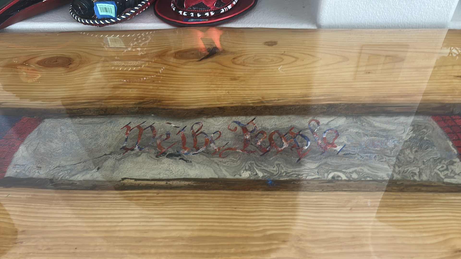 Photo 4 of CUSTOM LIVE EDGE PINE WOOD TABLE EPOXY TOP WITH CHAIN LEGS 74” x 36” x H30”