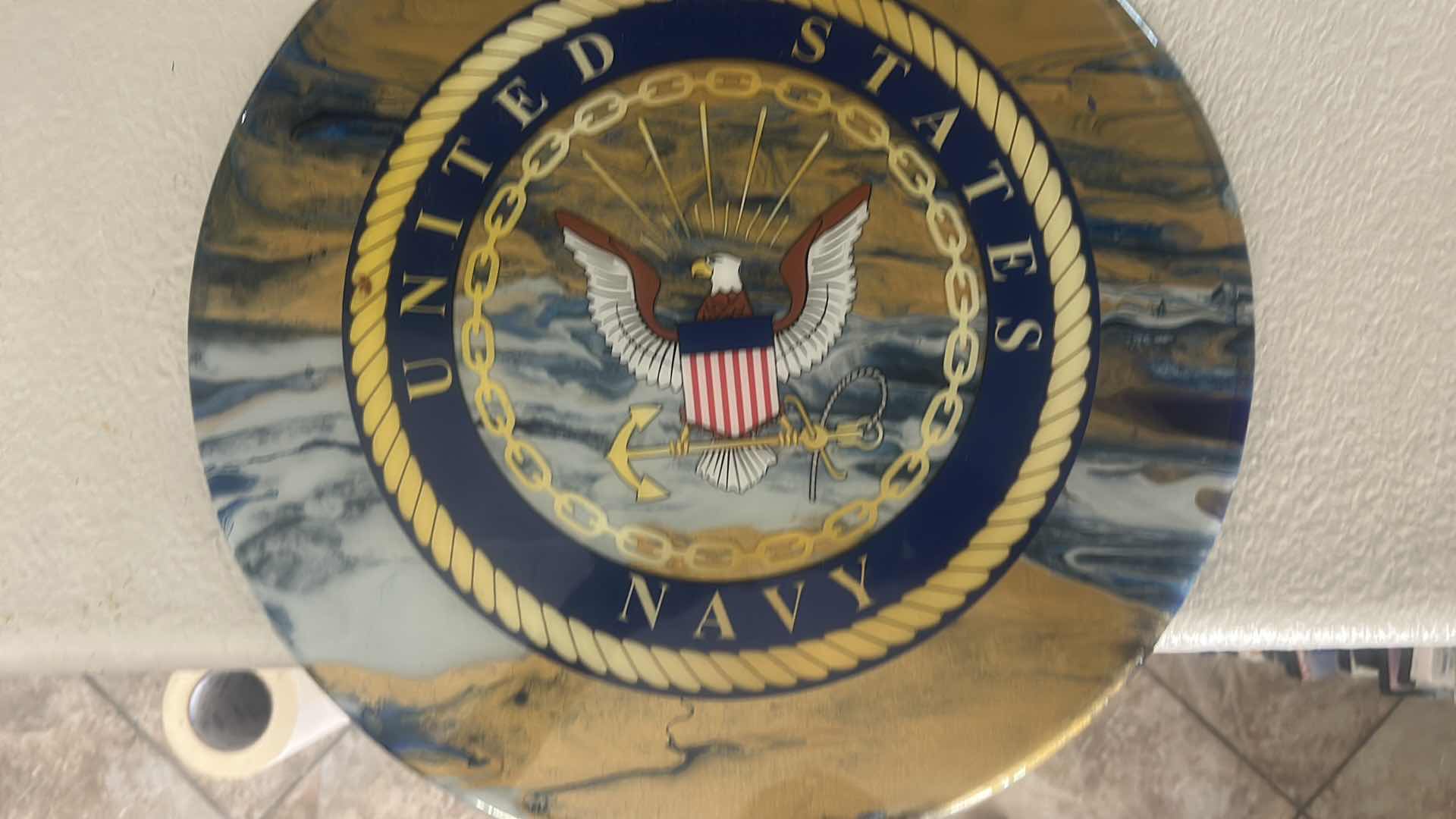 Photo 1 of HANDCRAFTED U.S. NAVY LAZY SUSAN 16”