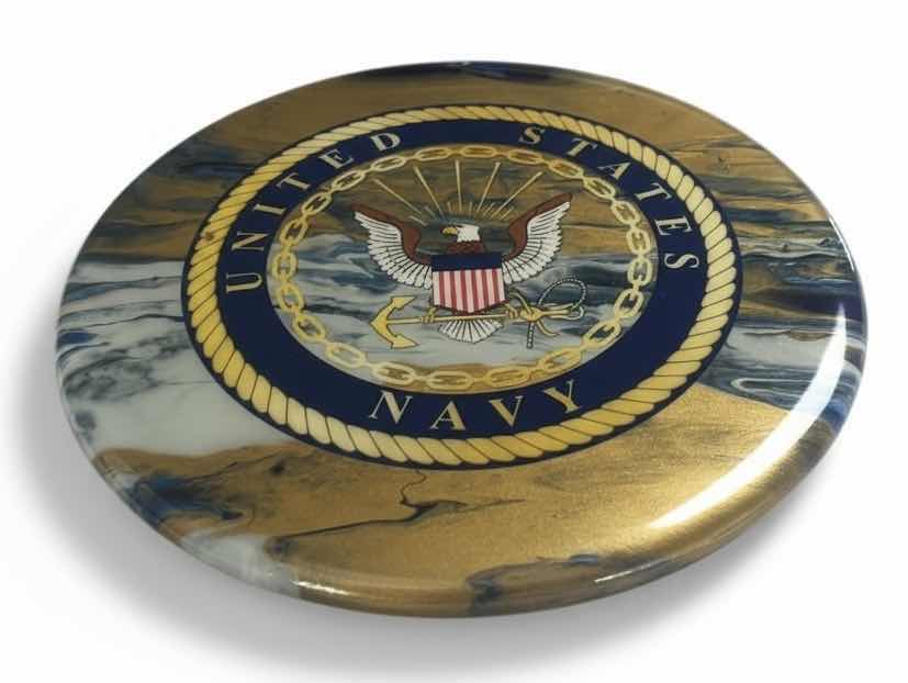 Photo 1 of HANDCRAFTED U.S. NAVY LAZY SUSAN 16”