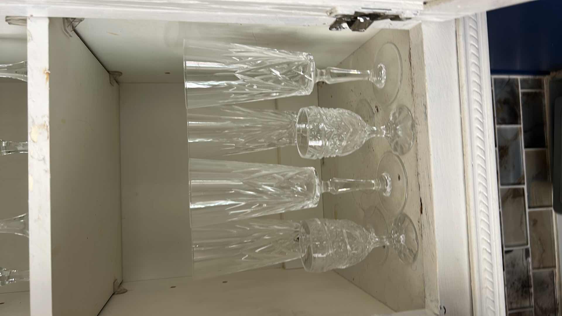 Photo 1 of CONTENTS OF CABINET - CRYSTAL STEMWARE AND MORE