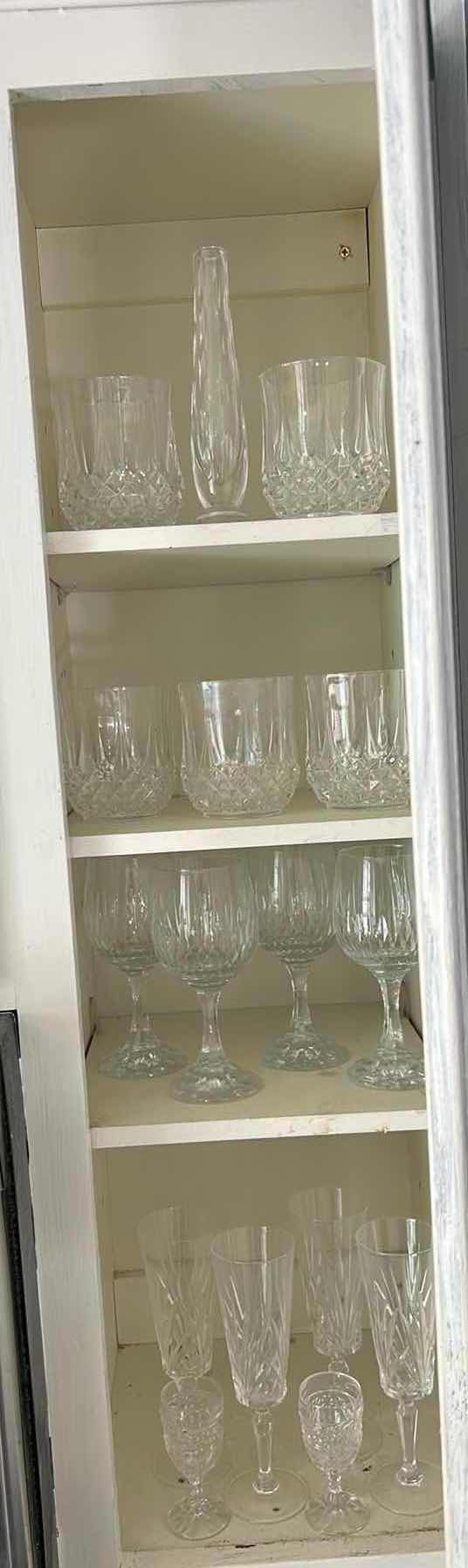 Photo 1 of CONTENTS OF CABINET - CRYSTAL STEMWARE AND MORE