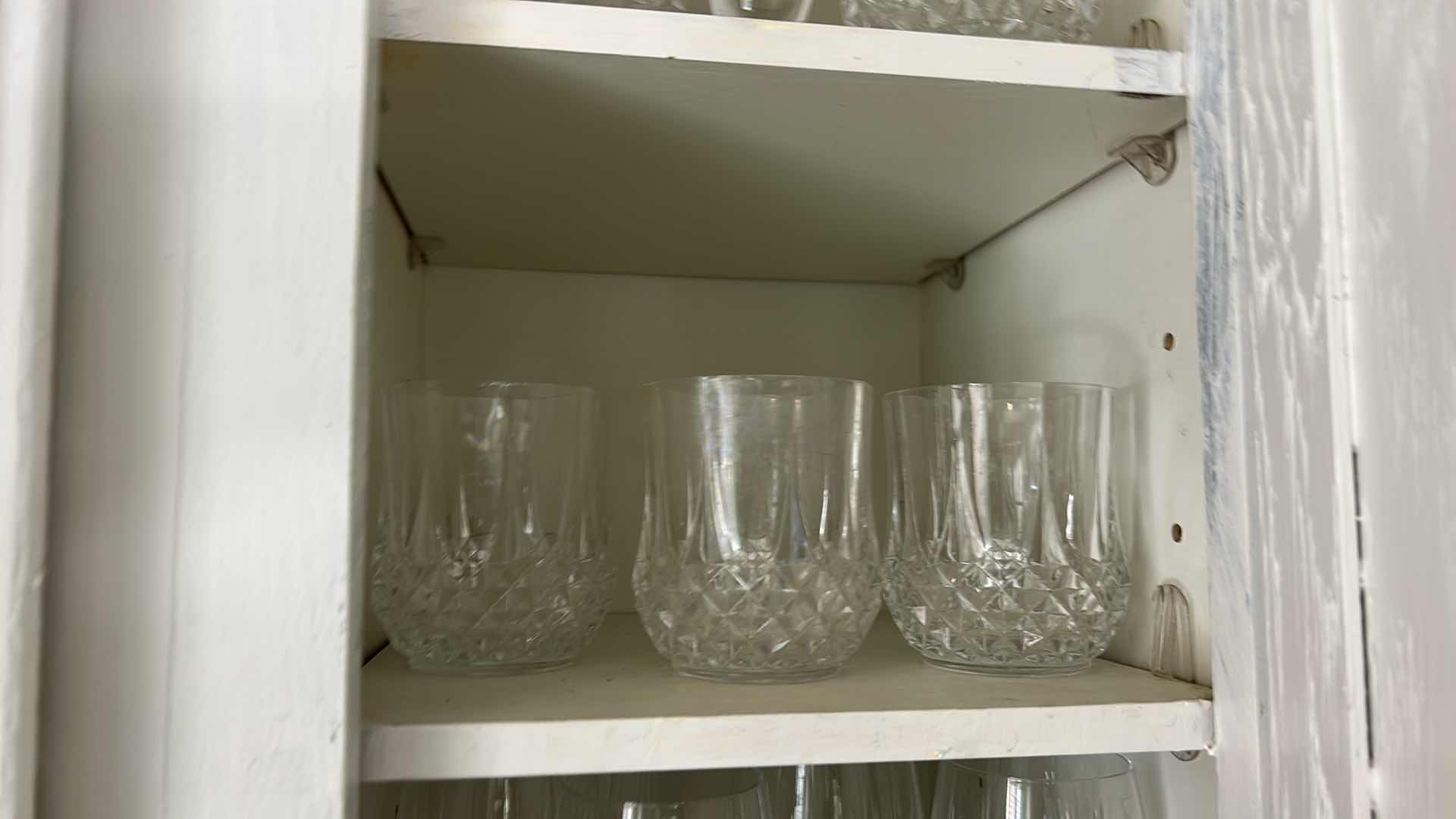 Photo 1 of CONTENTS OF CABINET - CRYSTAL STEMWARE AND MORE
