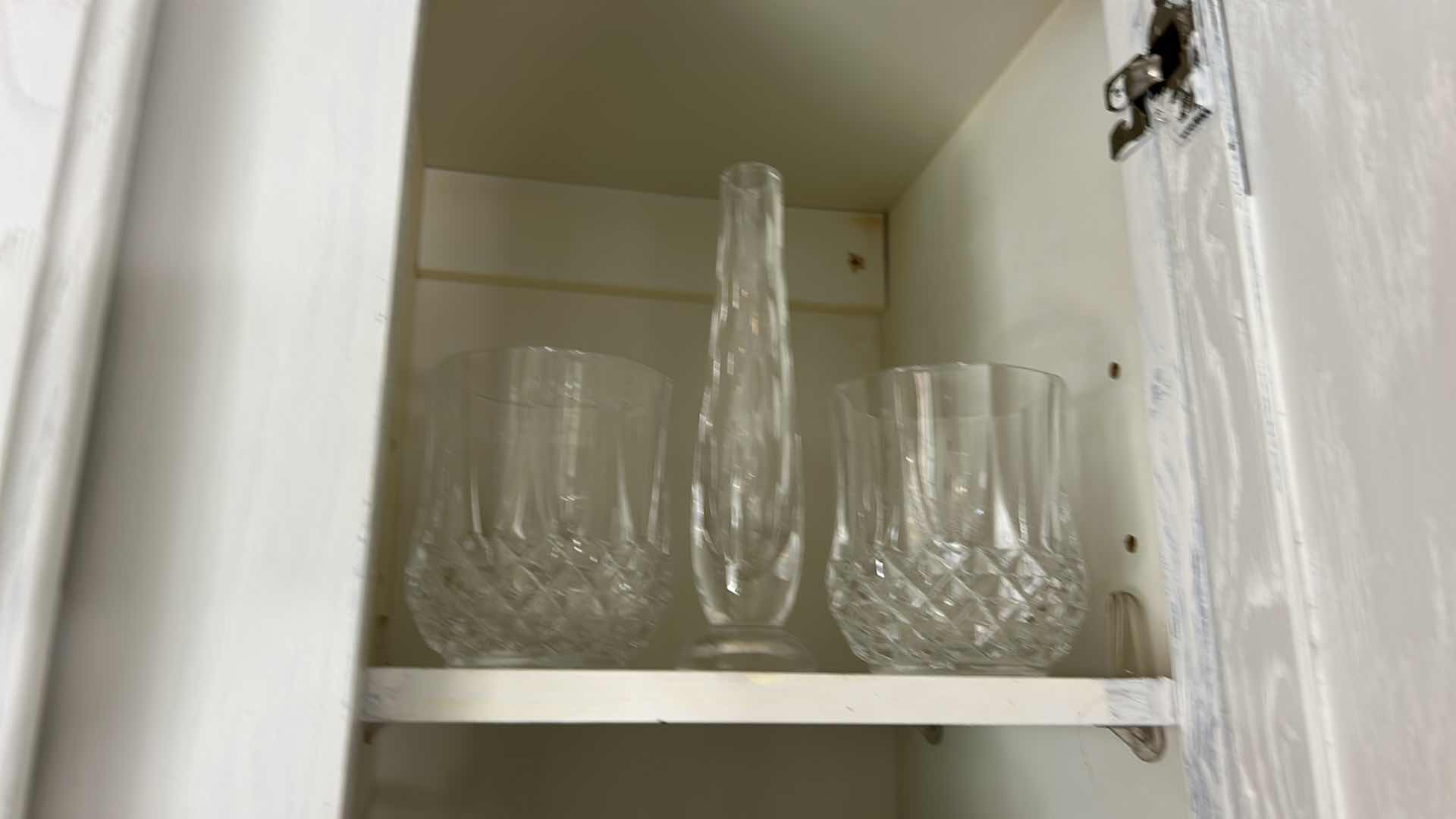 Photo 1 of CONTENTS OF CABINET - CRYSTAL STEMWARE AND MORE