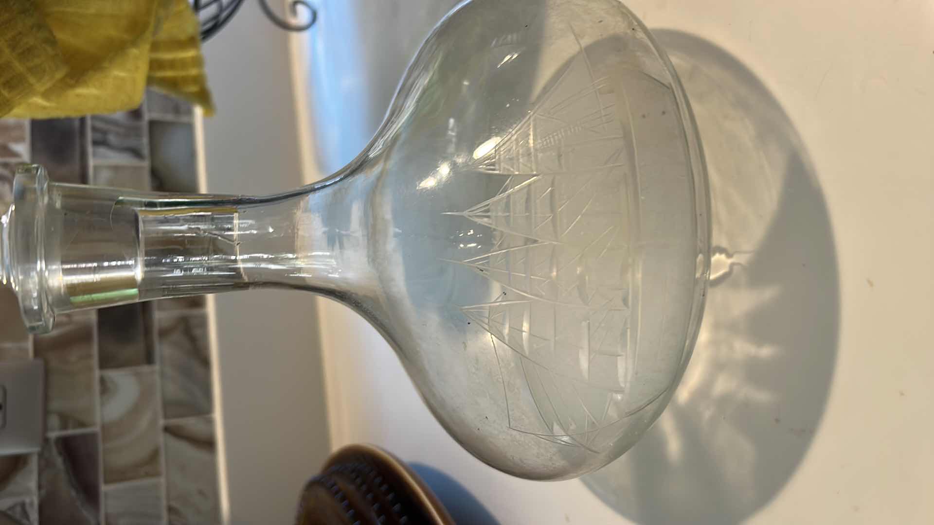 Photo 1 of ETCHED SHIP DECANTER