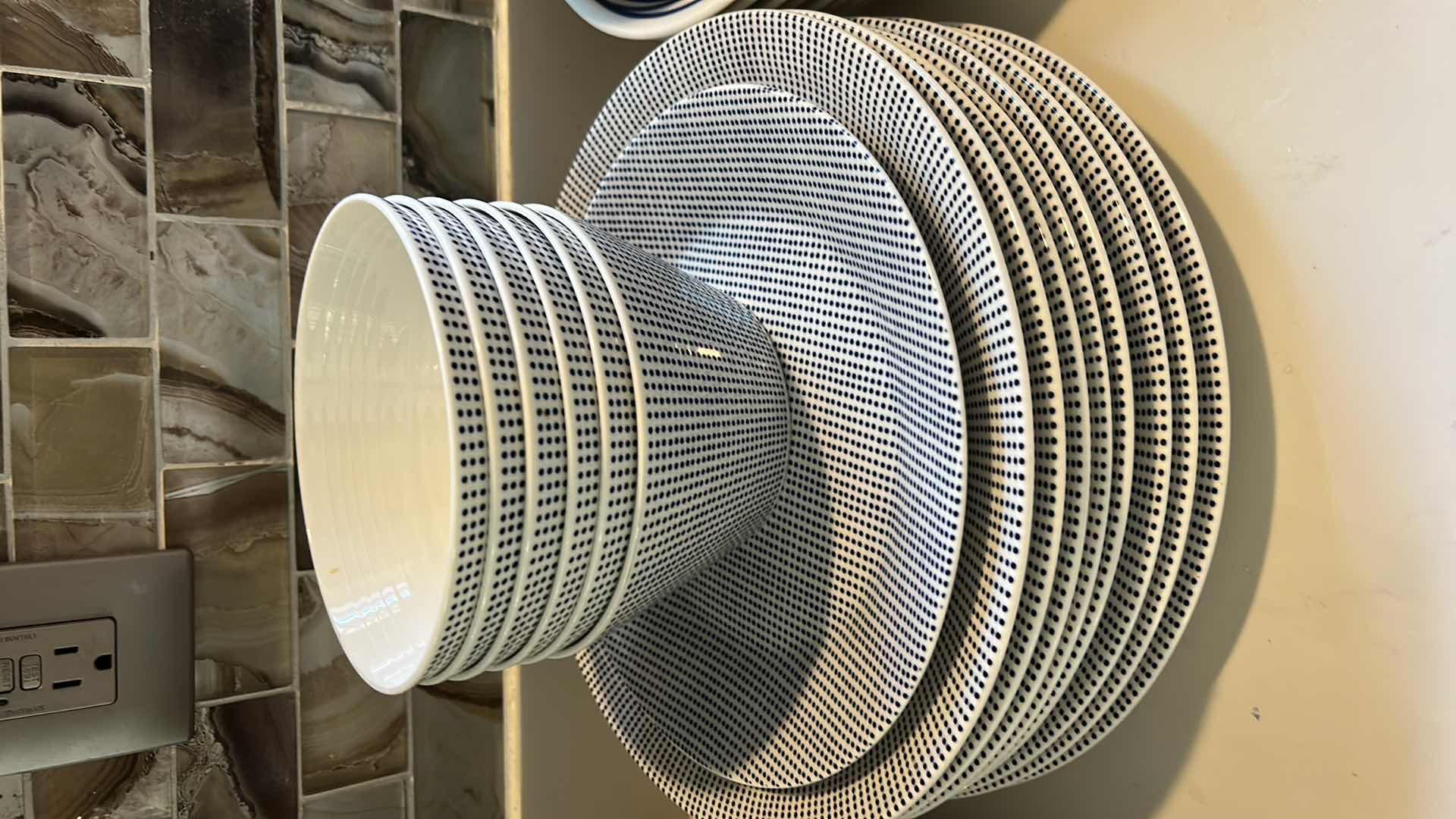 Photo 2 of 32 ROYAL DAULTON BLUE AND WHITE PLATES AND BOWLS