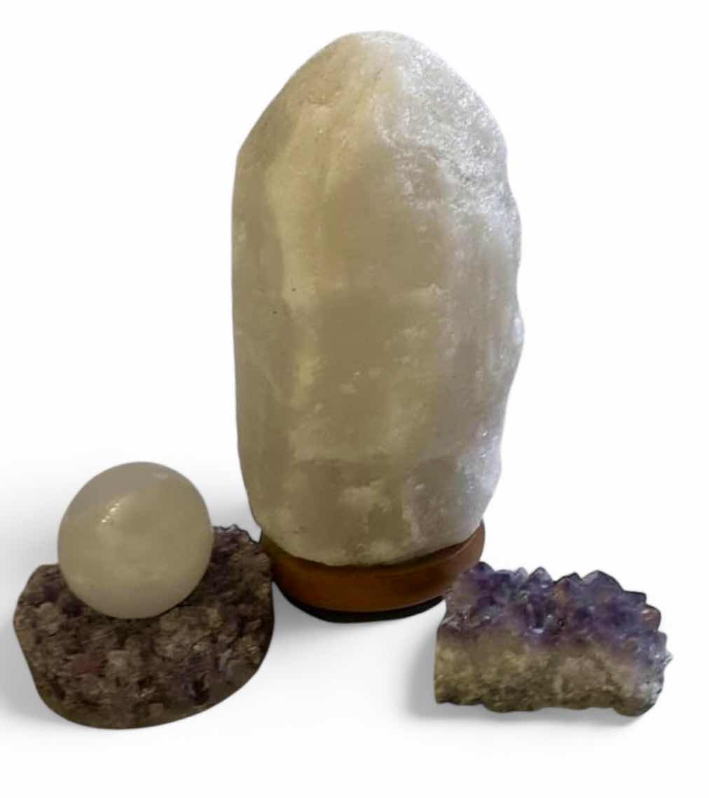 Photo 1 of CRYSTALS AND HIMALAYAN SALT LAMP H9”