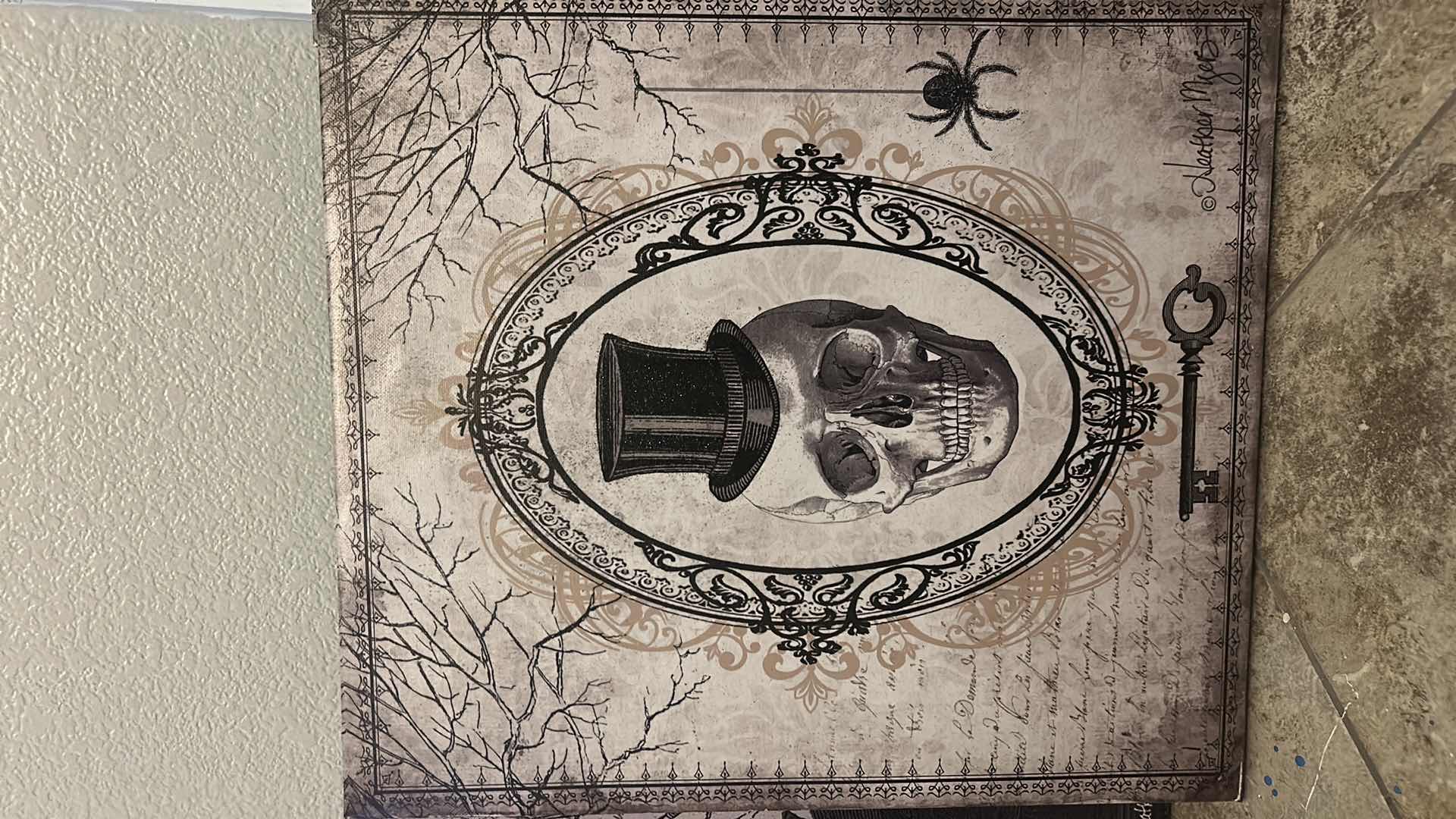 Photo 3 of 3 HEATHER MYERS STRETCHED CANVAS HALLOWEEN ARTWORK 16” x H18”