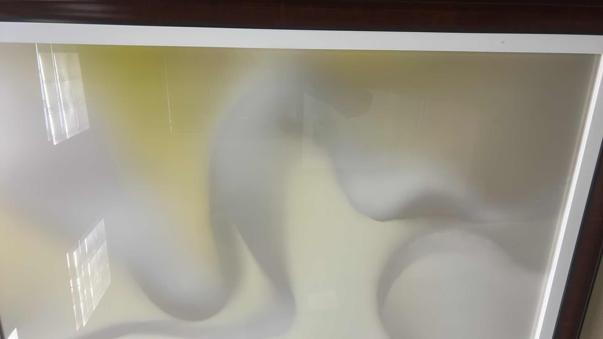 Photo 1 of WOOD FRAMED SHADES OF YELLOW ARTWORK 29 1/2“ X H39“