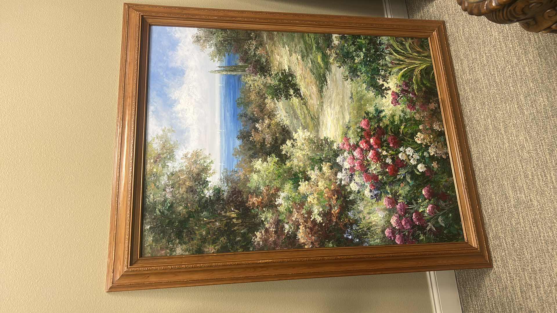 Photo 1 of WOOD FRAMED, OIL/ACRYLIC ON CANVAS, LANDSCAPE ARTWORK 44“ x H56 1/2“