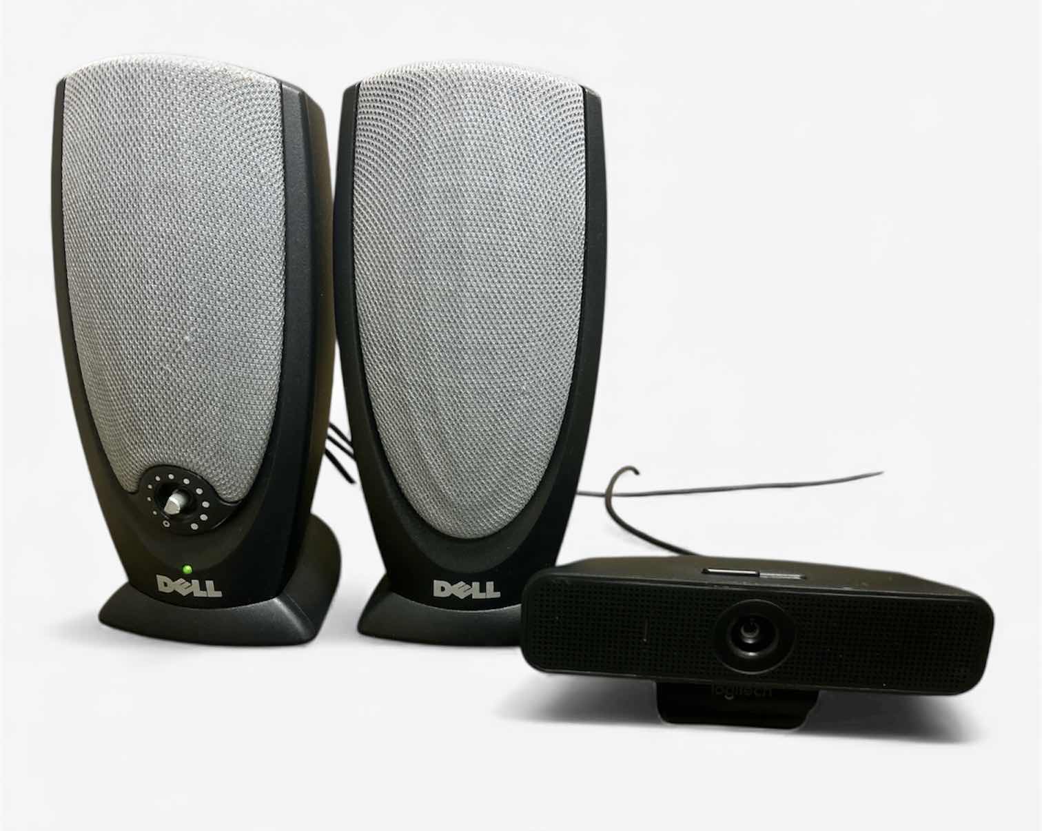 Photo 1 of 2 DELL SPEAKERS AND LOGITECH CAMERA