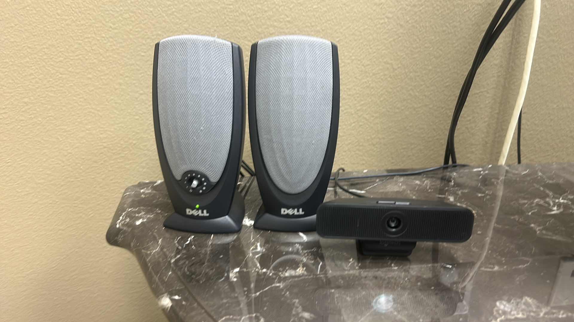 Photo 1 of 2 DELL SPEAKERS AND LOGITECH CAMERA