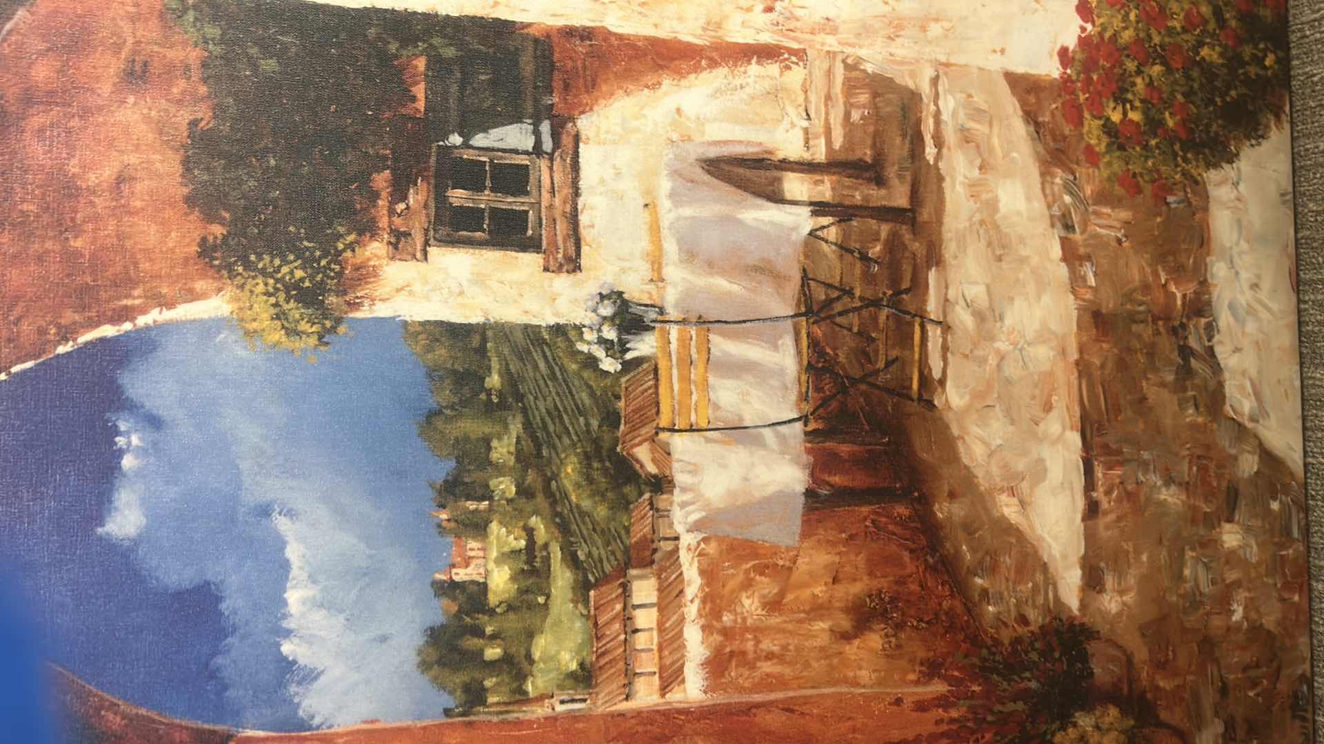 Photo 1 of TUSCANY BALCONY BISTRO STRETCHED CANVAS ARTWORK 29 1/2“ x H39“