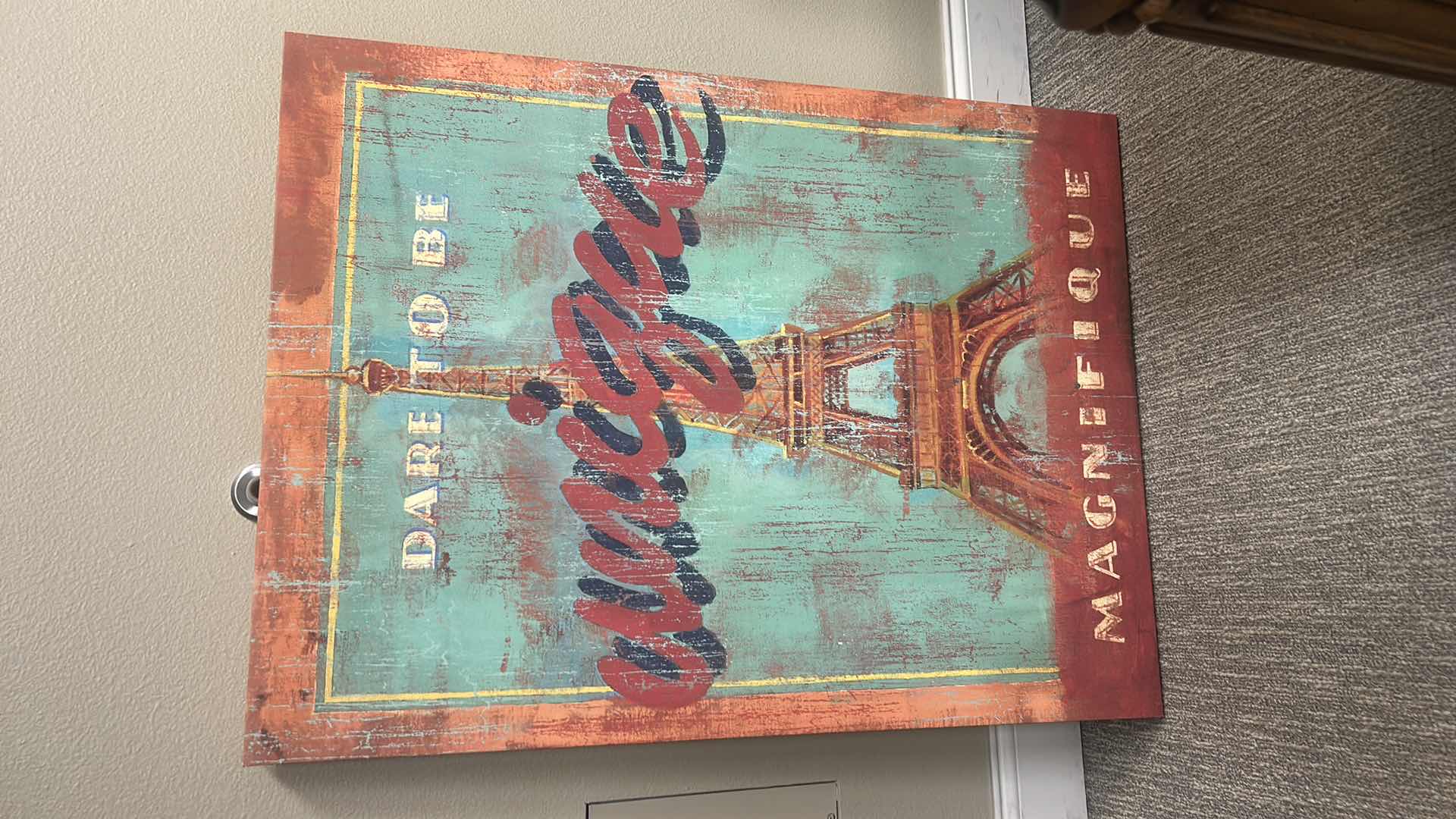 Photo 1 of STRETCHED CANVAS “DARE TO BE UNIQUE MAGNIFIQUE ARTWORK 30“ x H40“