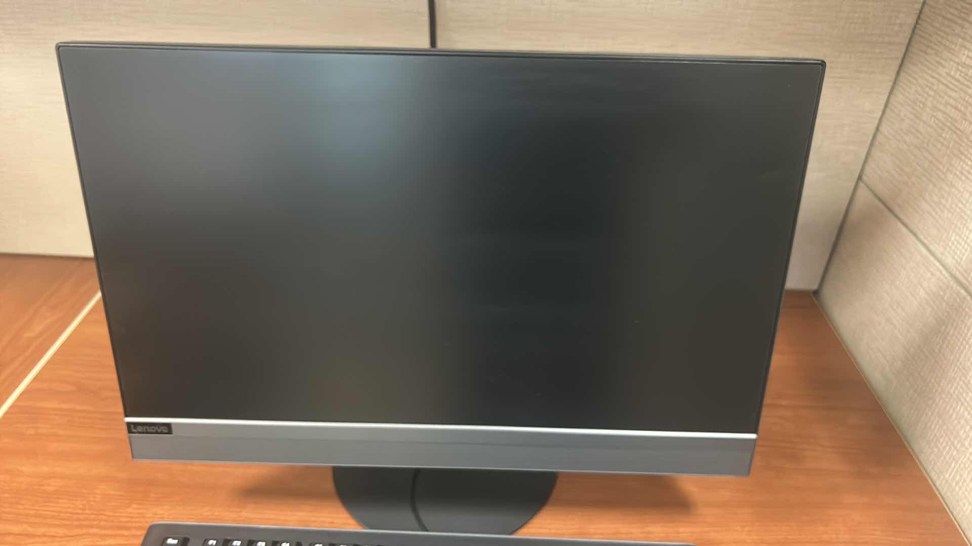 Photo 1 of LENOVO 22” COMPUTER MONITOR, LOGITECH KEYBOARD AND MOUSE