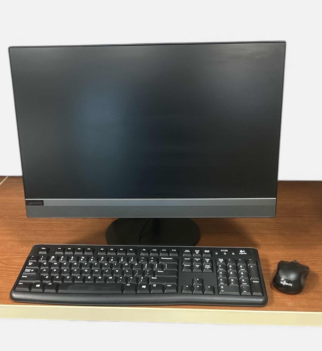 Photo 1 of LENOVO 22” COMPUTER MONITOR, LOGITECH KEYBOARD AND MOUSE