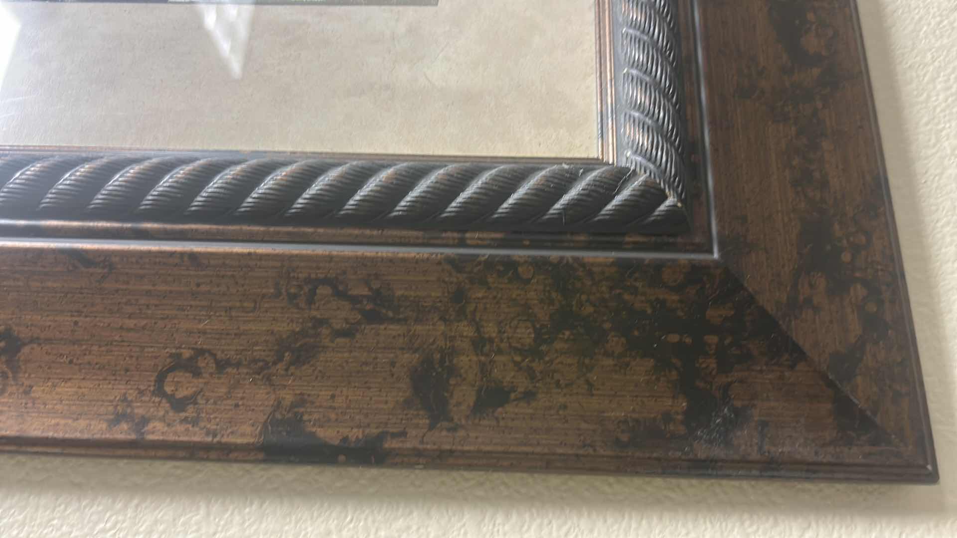 Photo 1 of WOOD FRAMED PALM TREE ARTWORK 23” x H26.5”