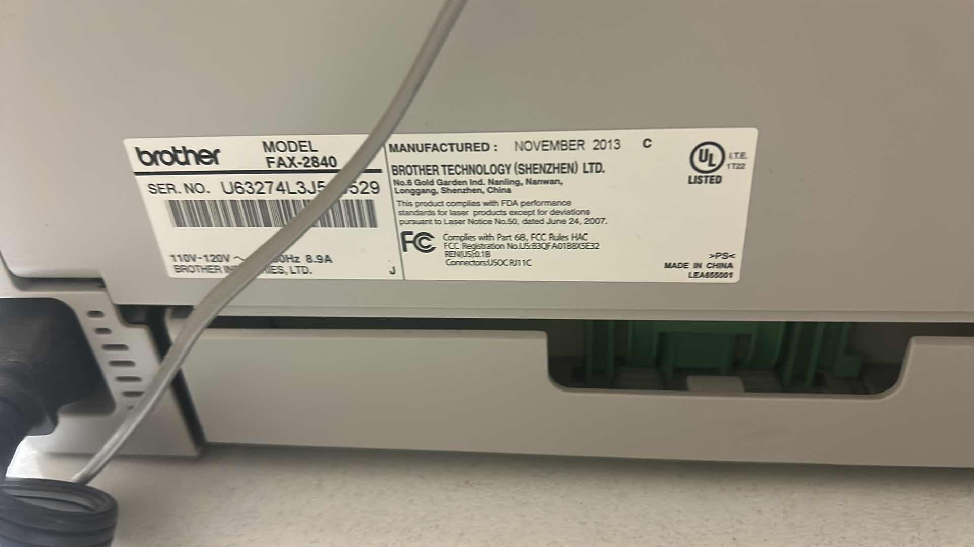 Photo 1 of INTELLiFAX LASER FAX MACHINE